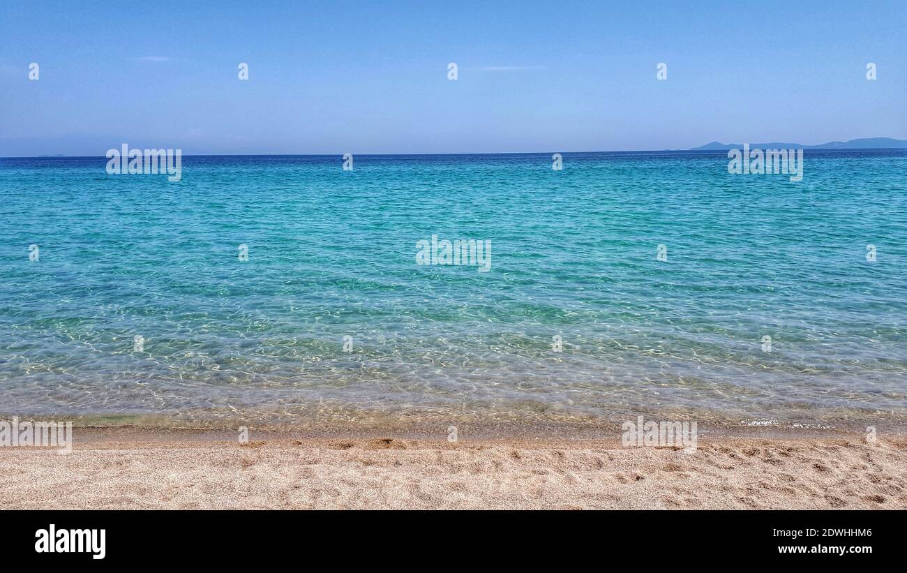 Scenic View Of Sea Against Sky Stock Photo