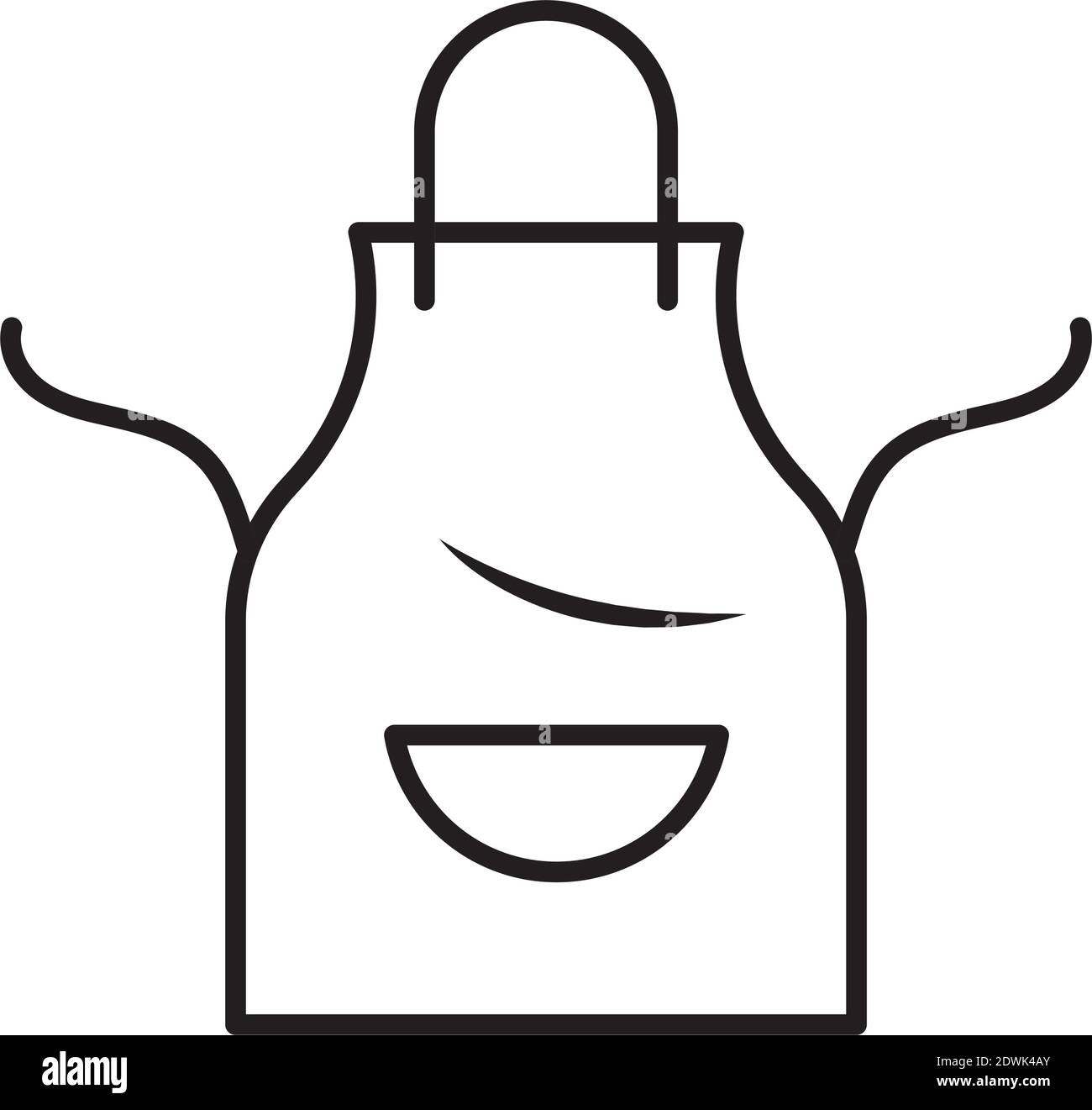 aprom kitchen utensil line style icon vector illustration design Stock Vector