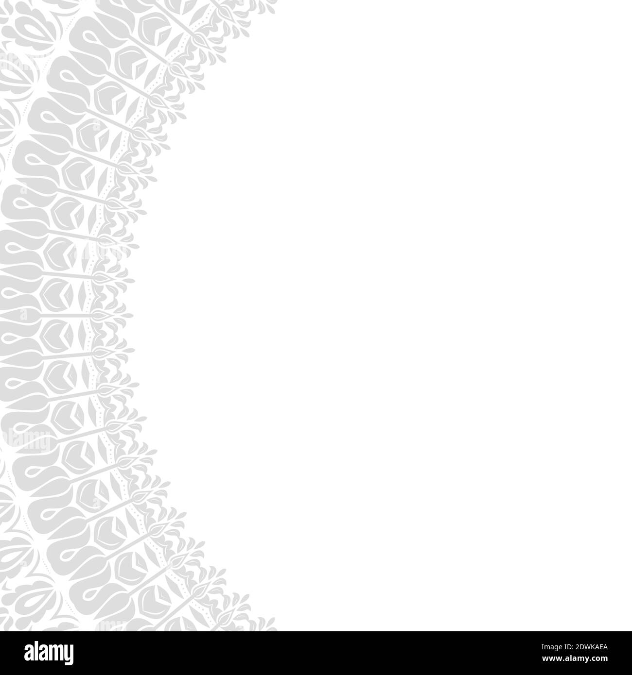 Square floral frame decoration Black and White Stock Photos & Images ...
