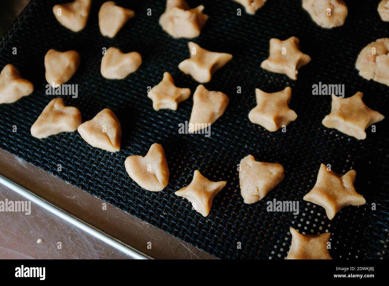 Baking Home Made Cookies Diverse Shapes Stock Photo Alamy