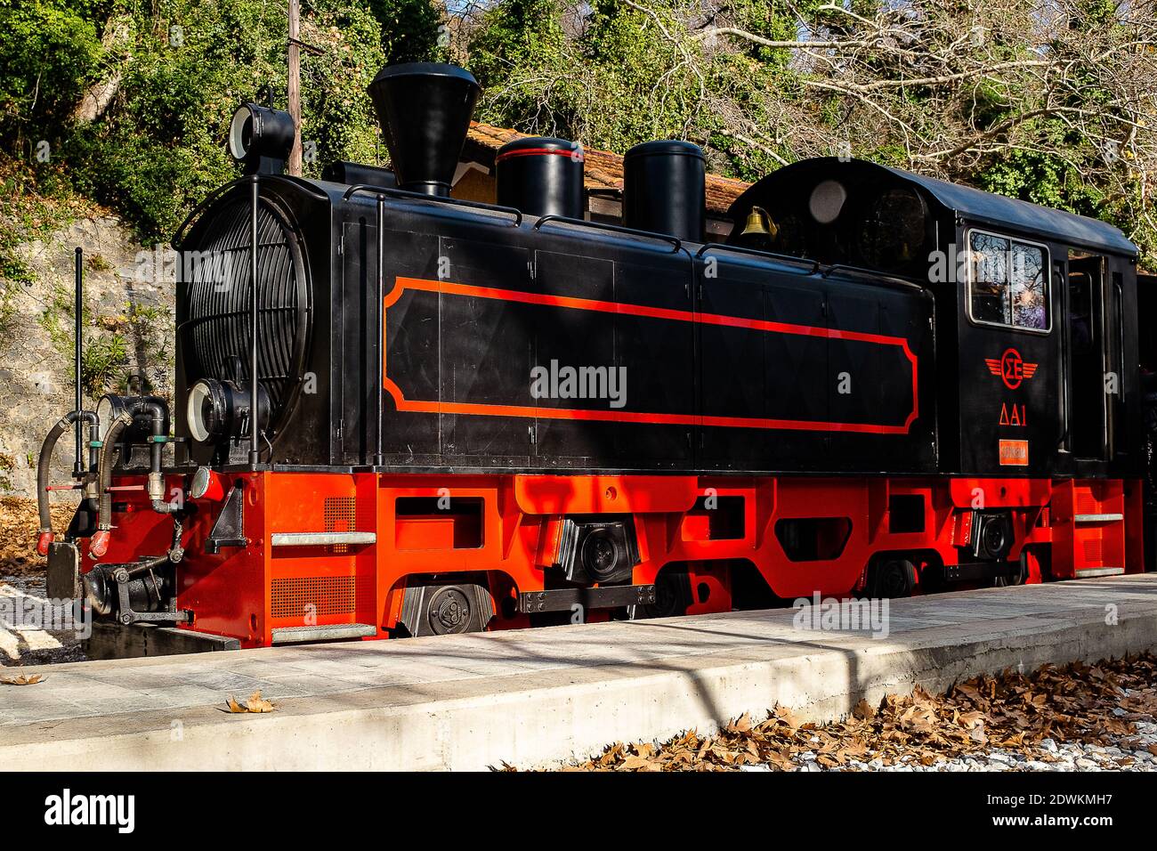Pilion, Greece - December 30, 2017: The Pelion Steam Train designed by ...