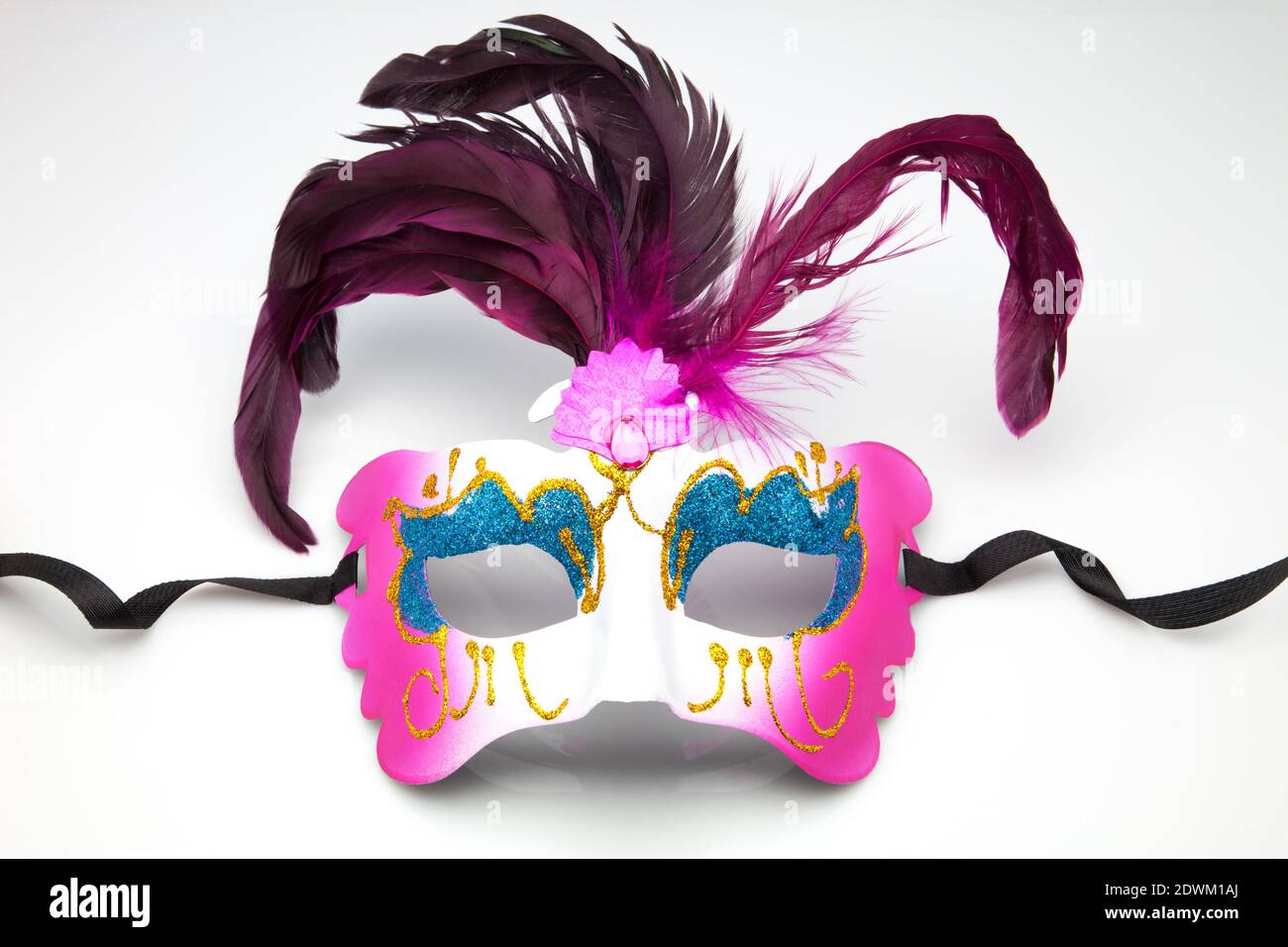 Mask Over White Background Stock Photo - Alamy