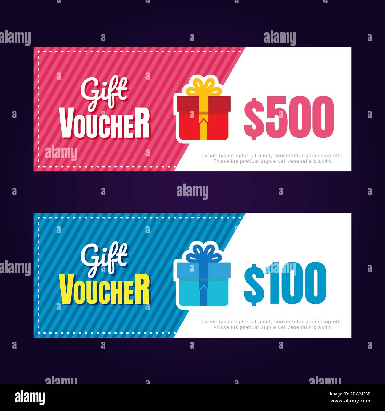 Gift voucher template design. vector illustration Stock Vector Image ...