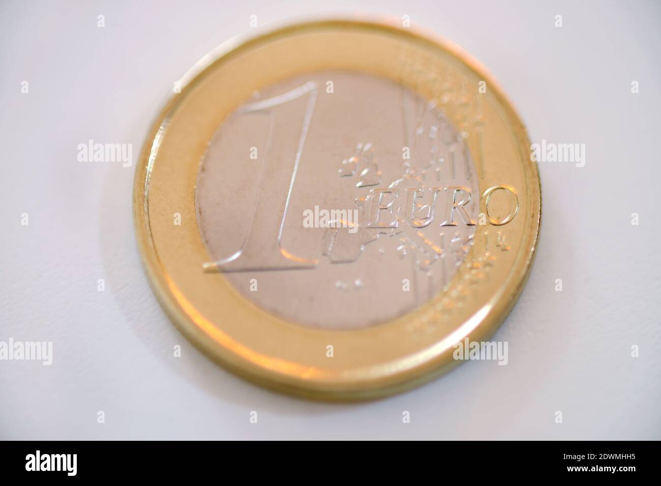 1 Euro Muenze Stock Photo