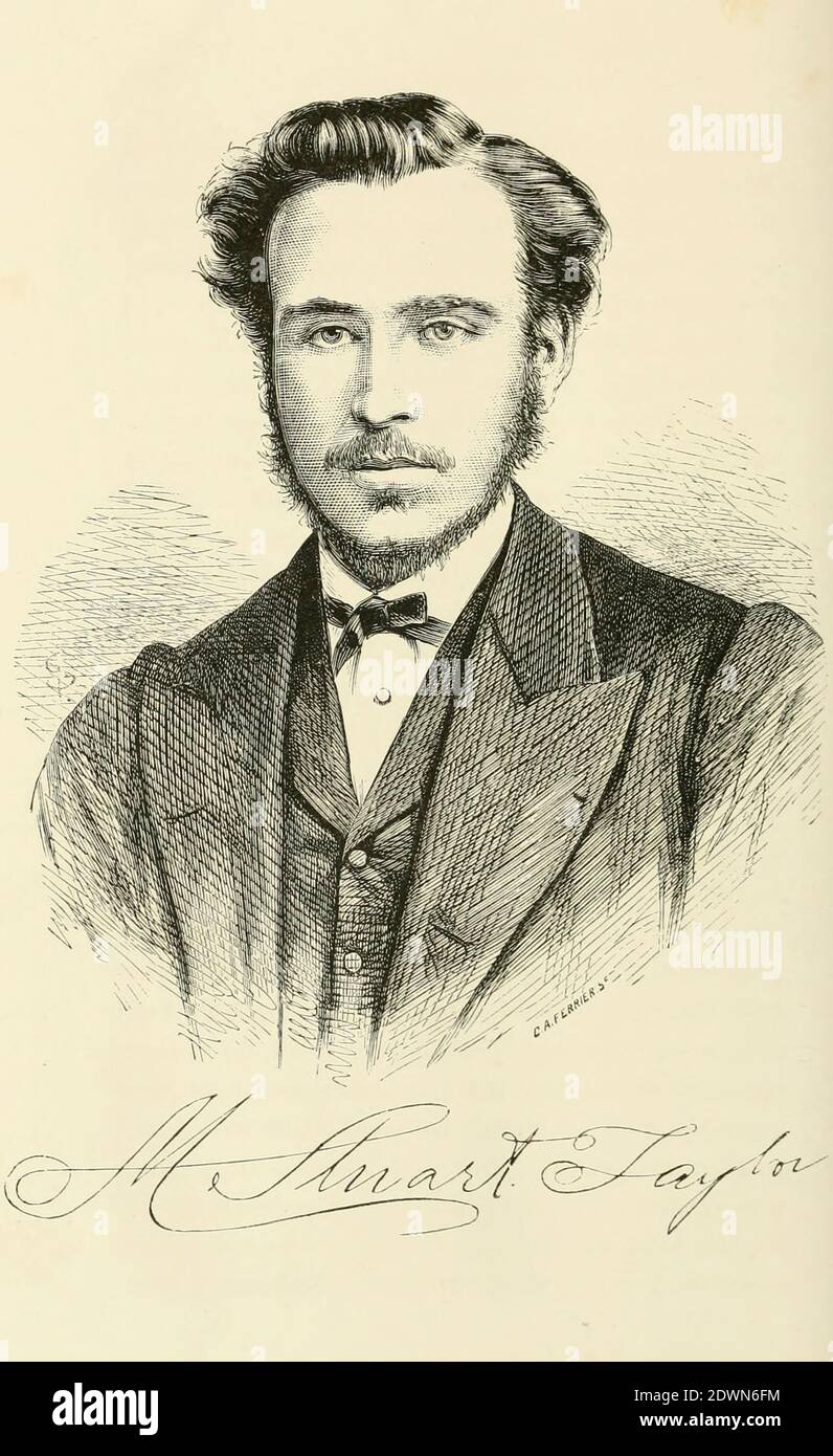 Portrait of M. Stuart Taylor From the Book 'Christian adventures in South Africa' by Reverend William Taylor, 1821-1902. Published in New York by Nelson & Phillips 1877 Stock Photo