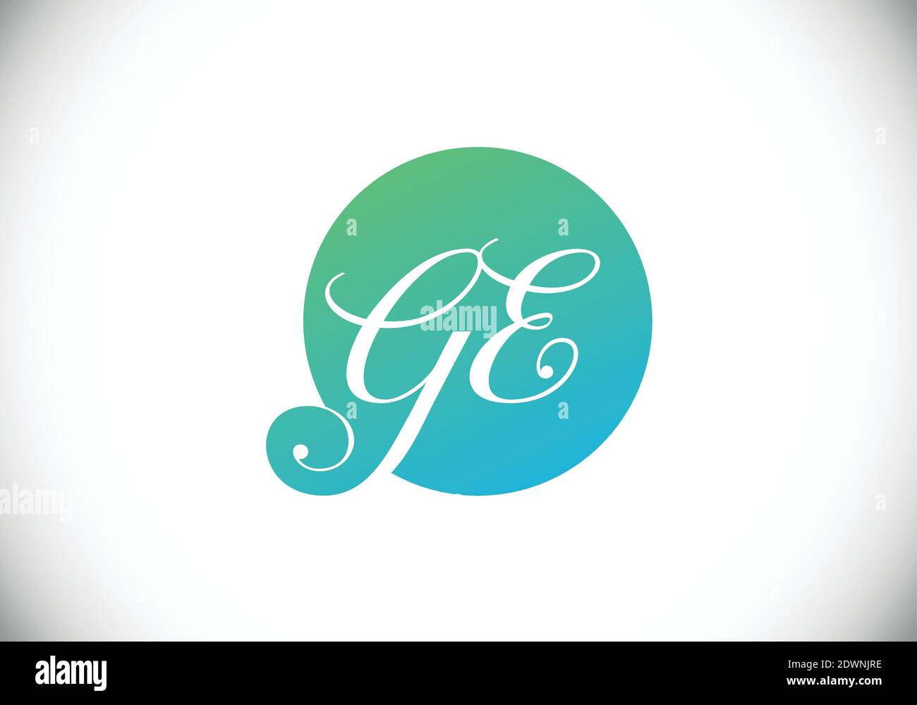Initial Monogram Letter G E Logo Design Vector Template. G E Letter ...