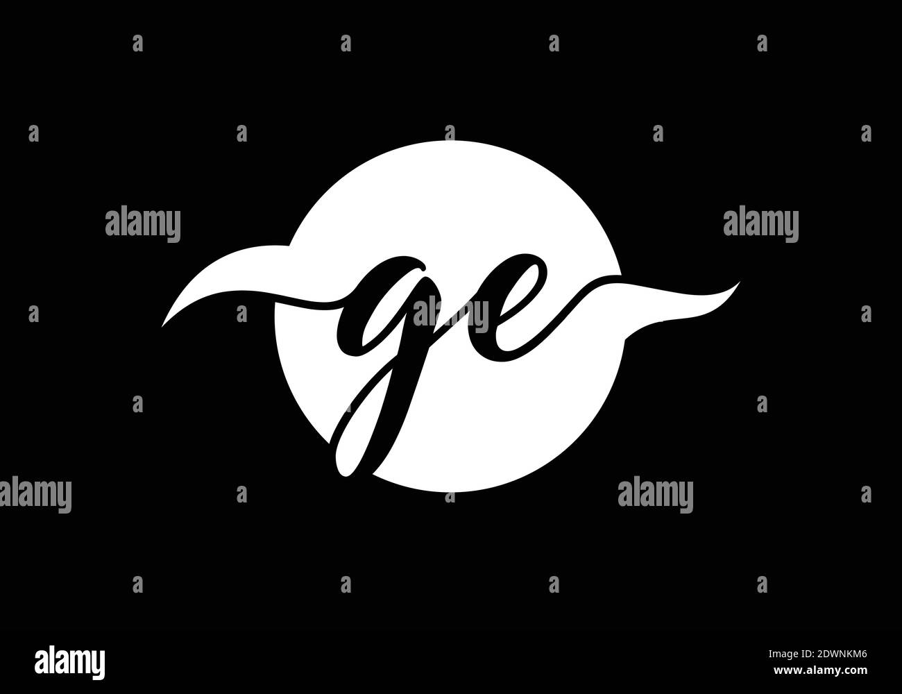 Initial Monogram Letter G E Logo Design Vector Template. G E Letter ...