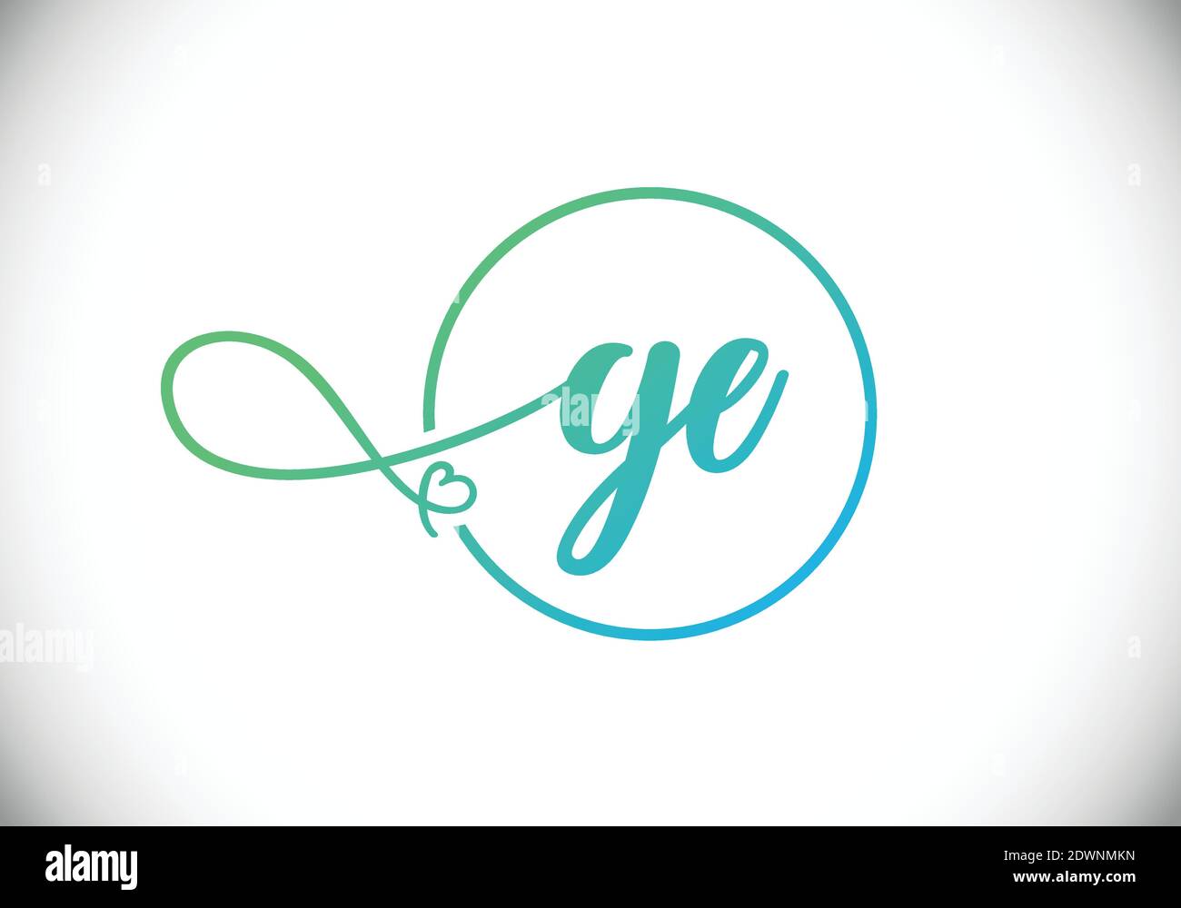 Initial Monogram Letter G E Logo Design Vector Template. G E Letter ...