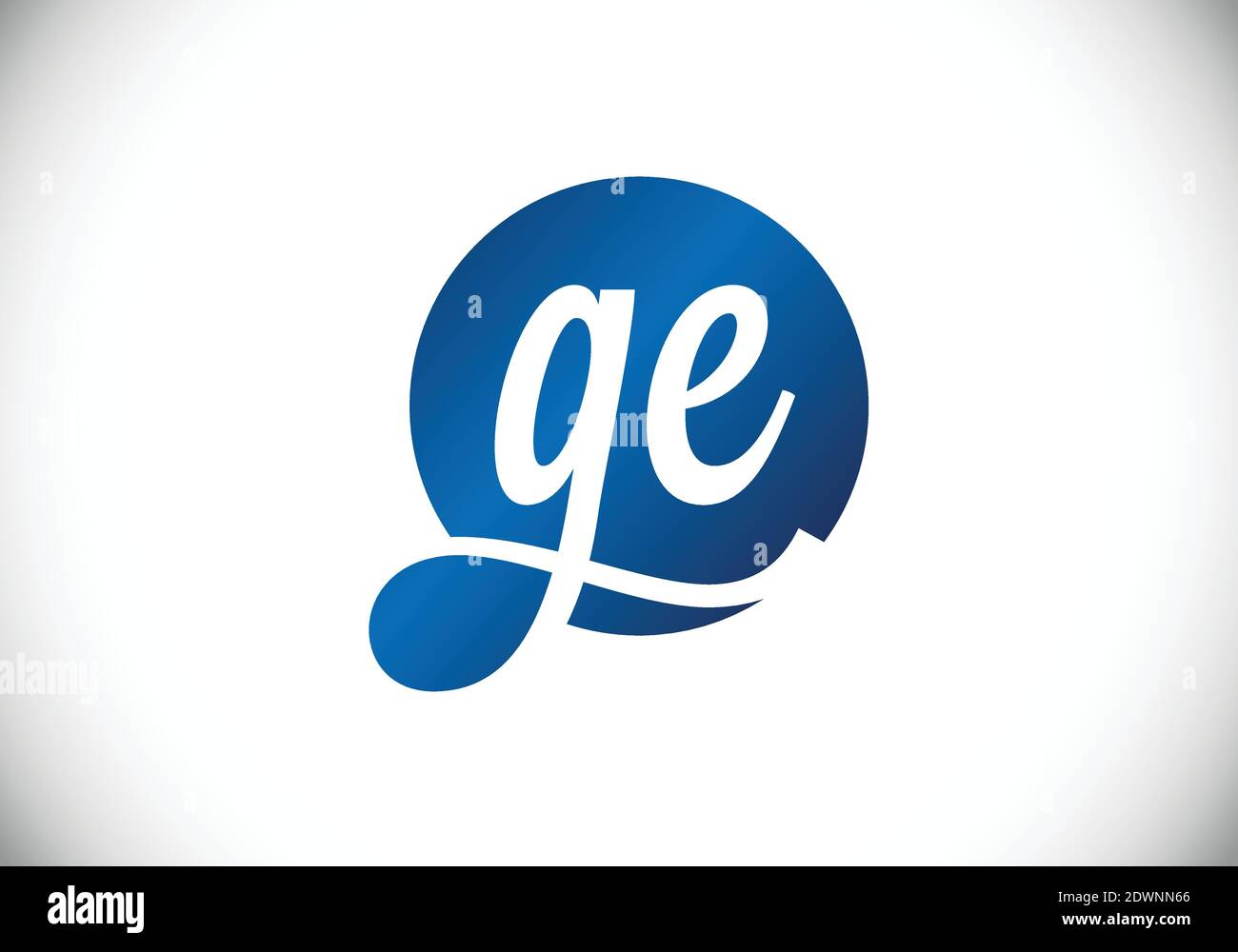 Initial Monogram Letter G E Logo Design Vector Template. G E Letter ...