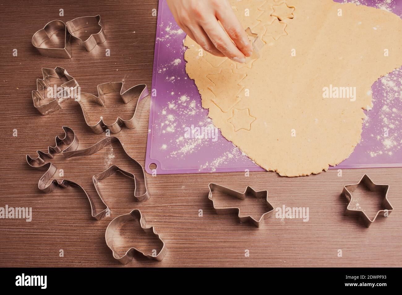 Christmas baking, cake form and spices Stock Photo - Alamy