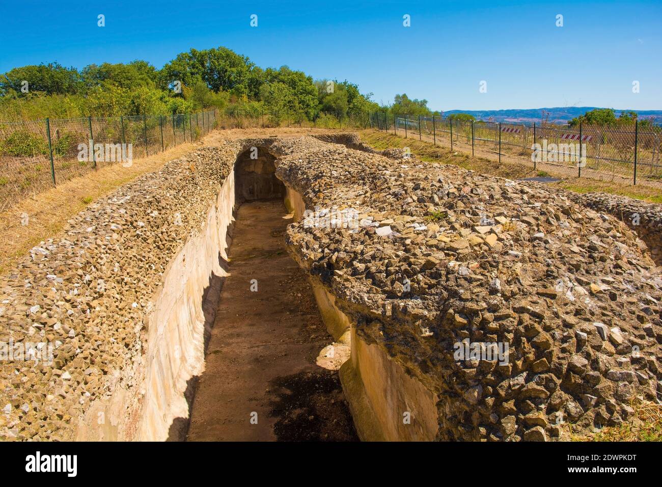 Grosseto, Italy September 4th 2020. The ruins of Roselle or Rusellae