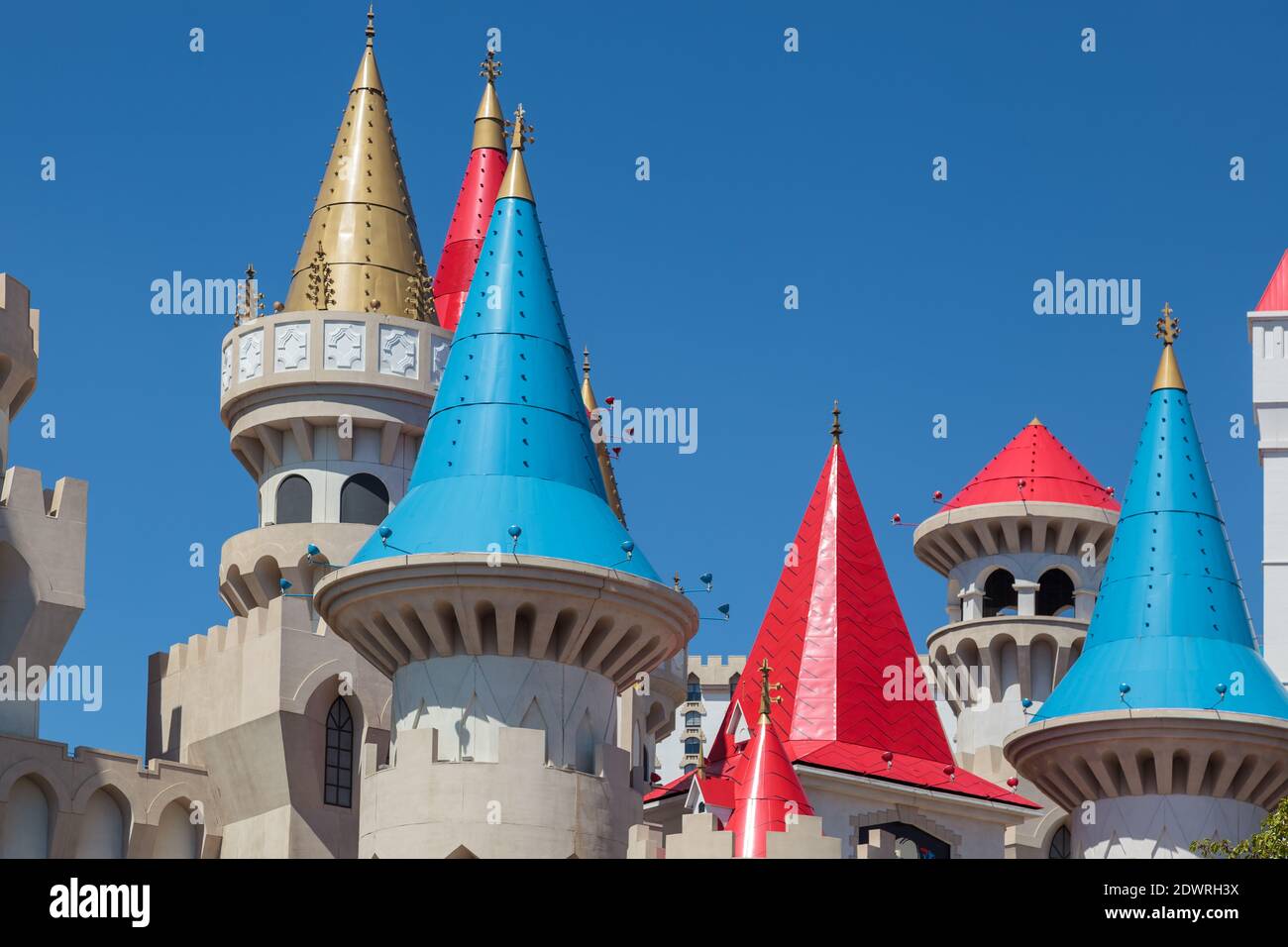 LAS VEGAS, NEVADA, USA - AUGUST 1 : Walt Disney Castle in Las Vegas on August 1, 2011 Stock Photo