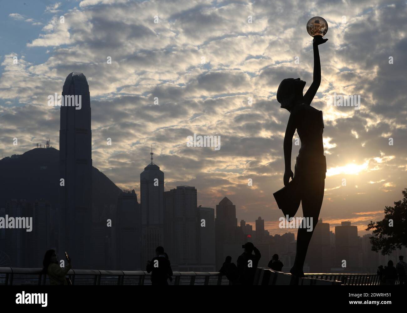 Hong Kong, China. 23rd Feb, 2020. Photo shows a sunset view in Hong Kong, south China, Feb. 23, 2020. Credit: Li Gang/Xinhua/Alamy Live News Stock Photo
