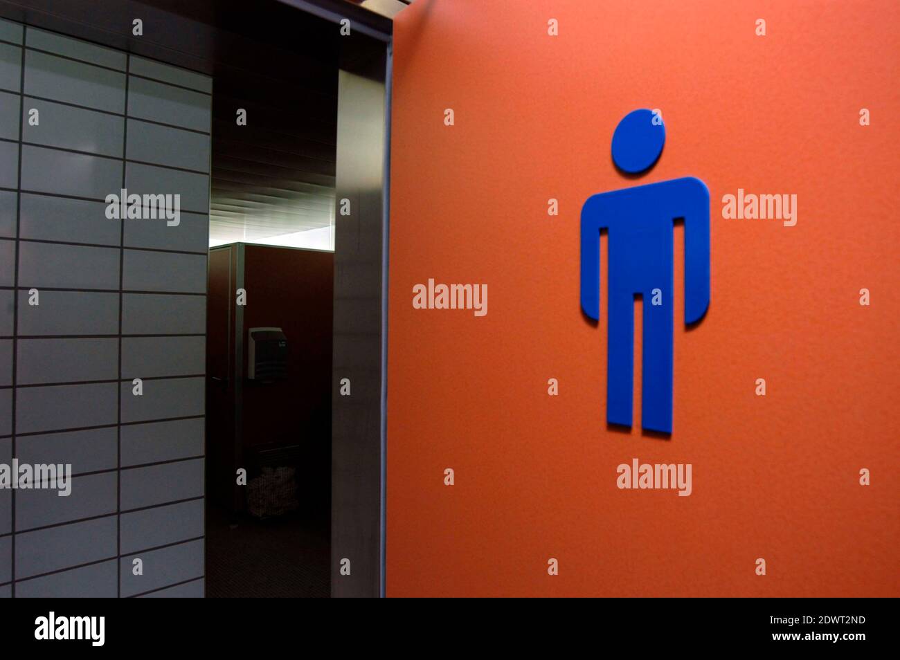 a toilet or WC sign for a public restroom, body hygiene and basic needs Stock Photo Alamy