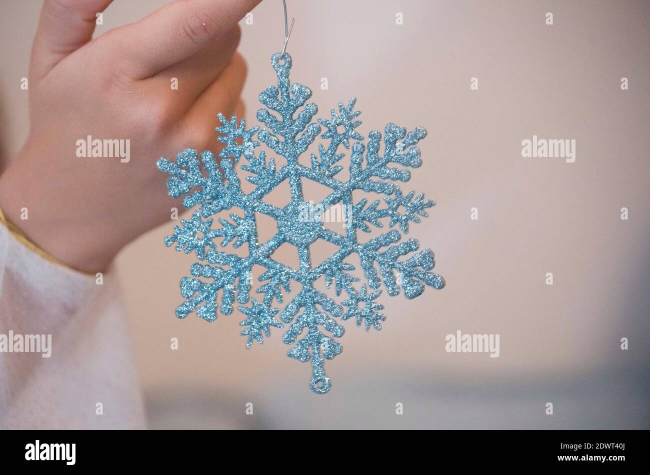 snow crystal or snow flake, symbol for  winter time and cold season Stock Photo