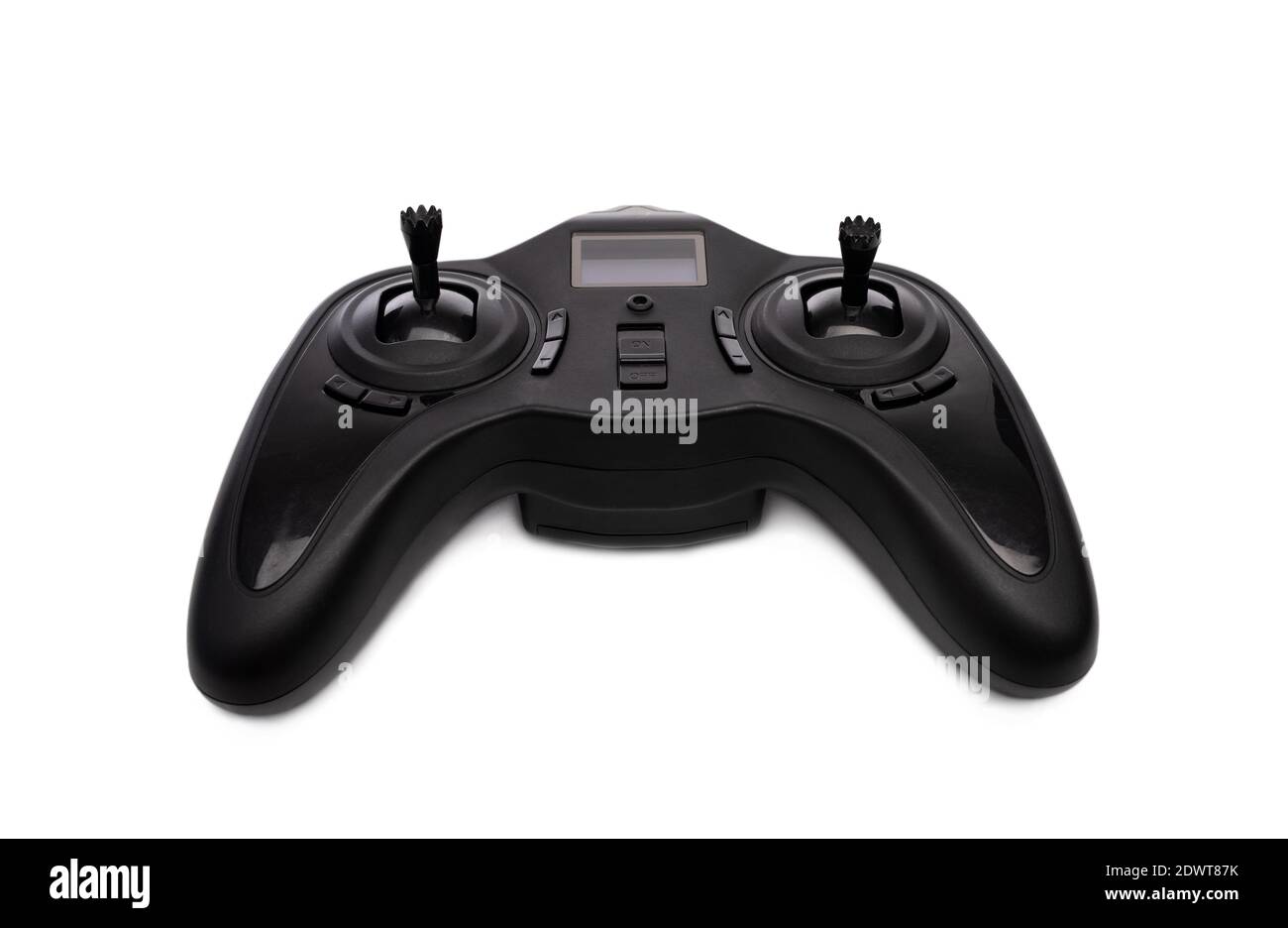 Black wireless joystick isolated on white background Stock Photo