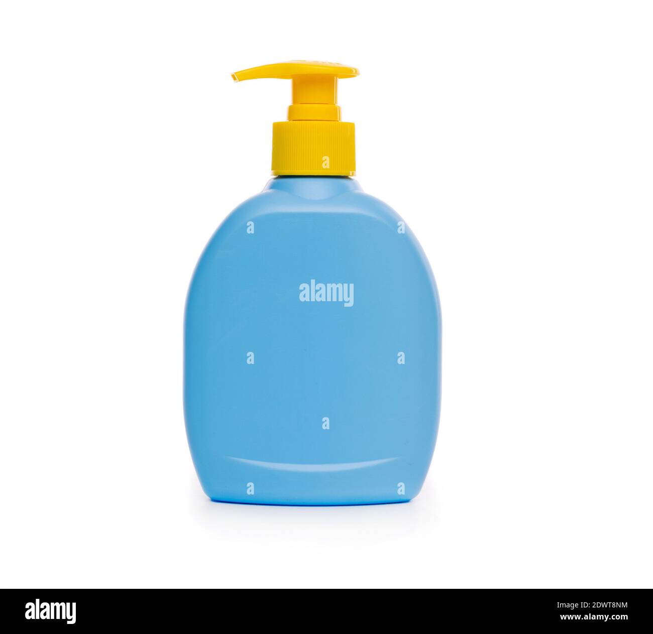 Plastic bottle for liquid soap isolated on white background Stock Photo