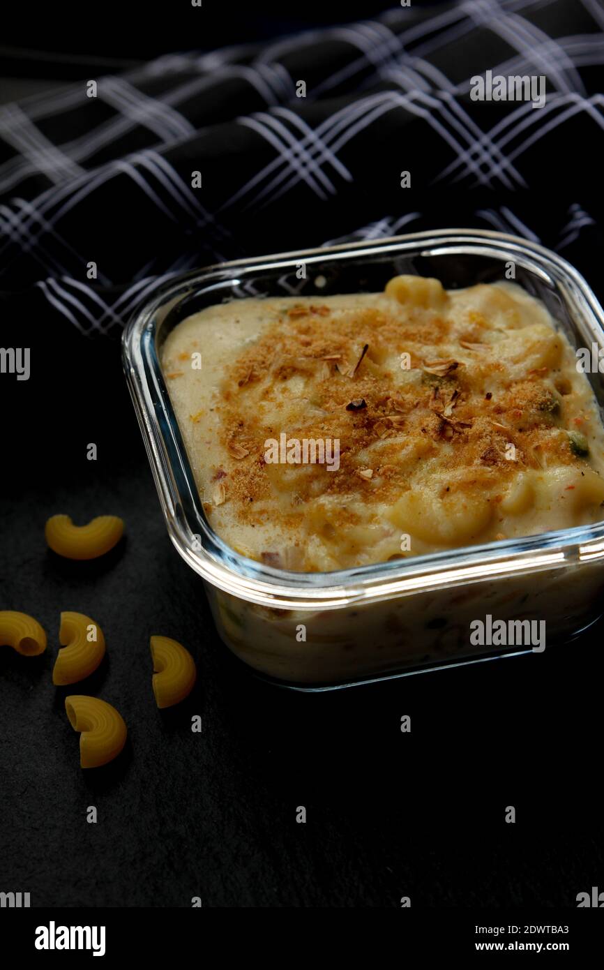 Mac and Cheese -  the ultimate comfort food Stock Photo