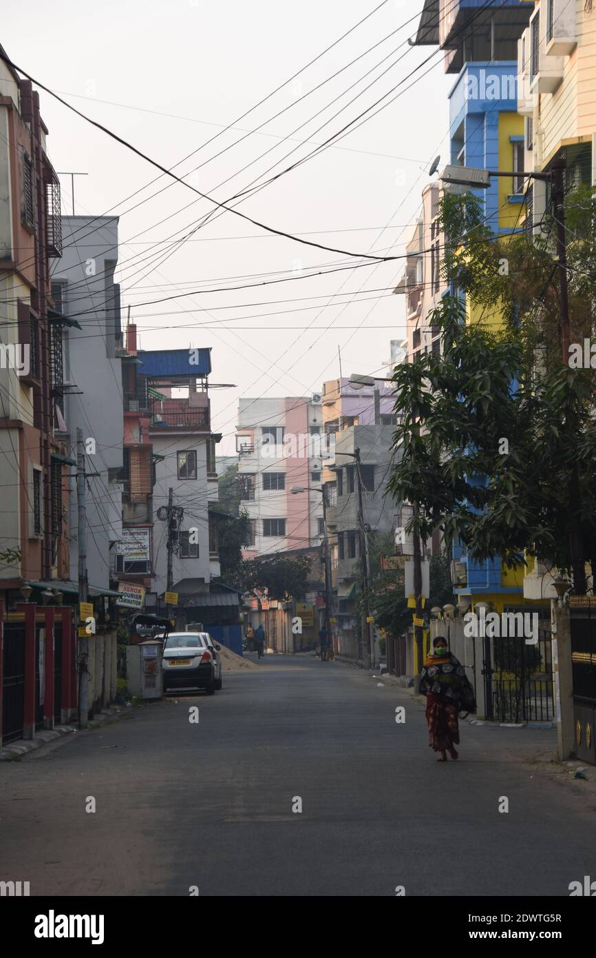 Kalikapur residential area, Kolkata. Stock Photo