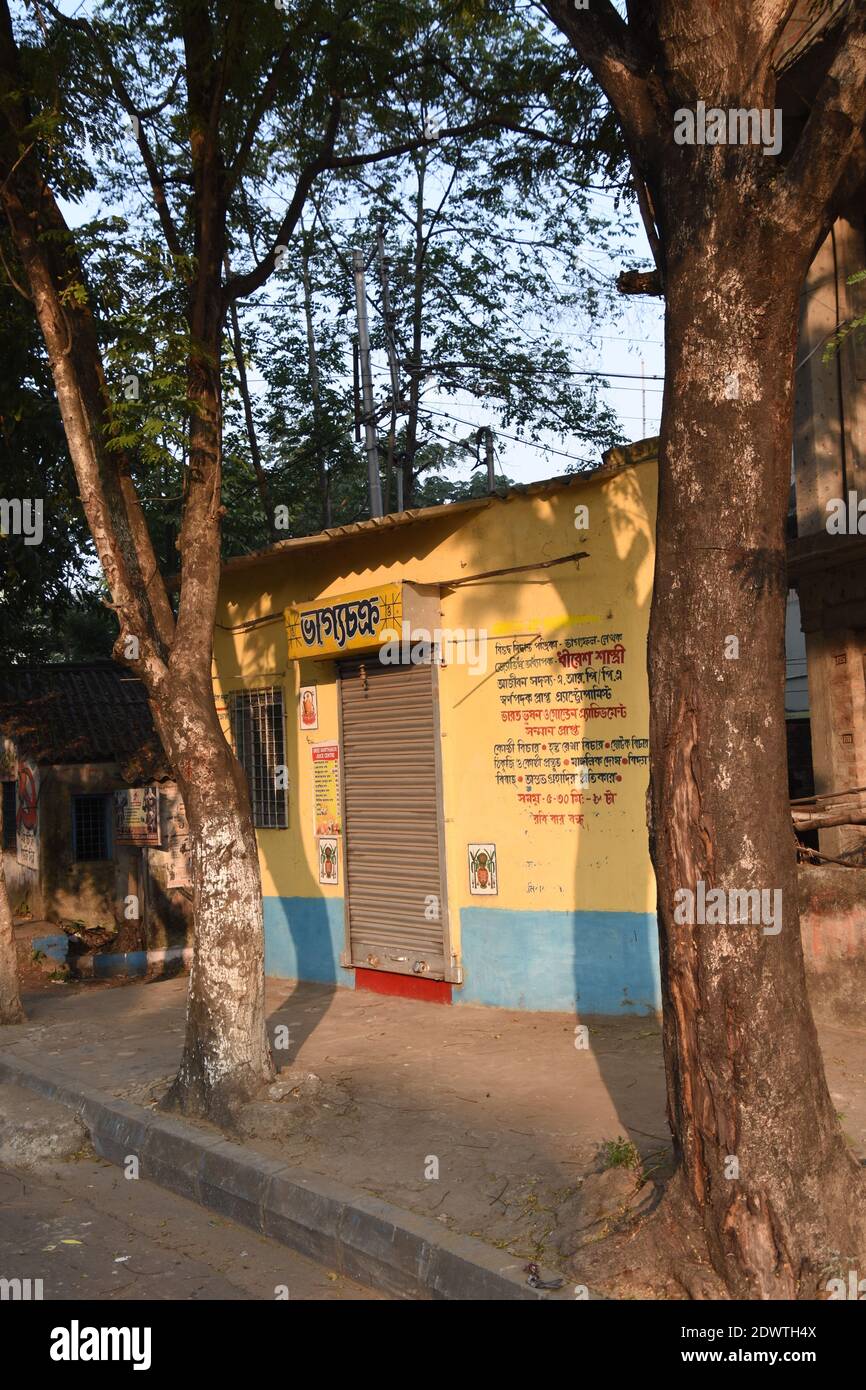 Bhagyachakra. A fortune teller's office. Kalikapur Road, Kolkata. Stock Photo