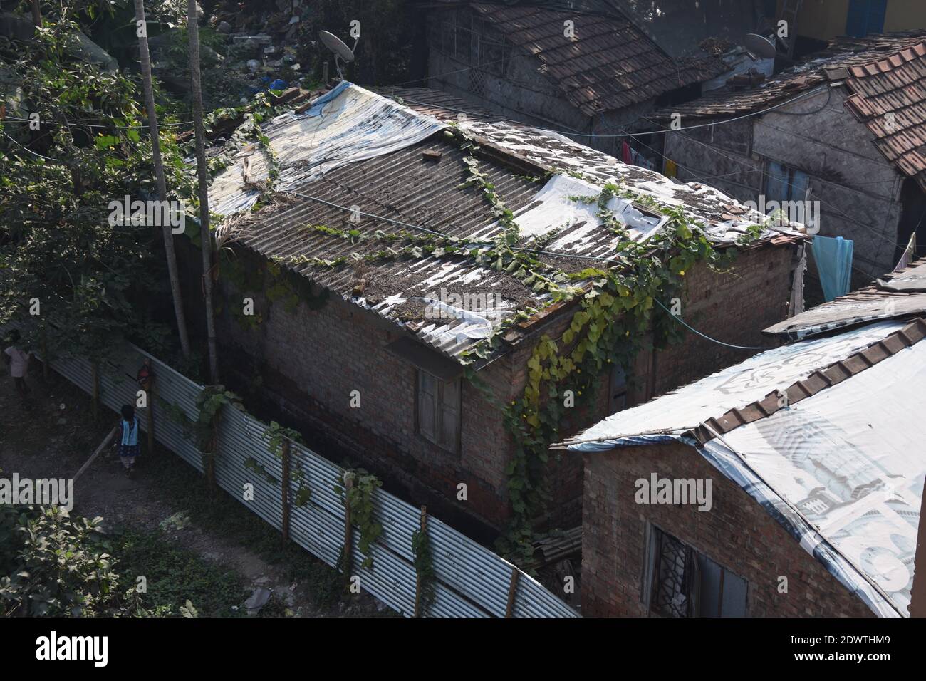 Typical hut, Kolkata. Stock Photo