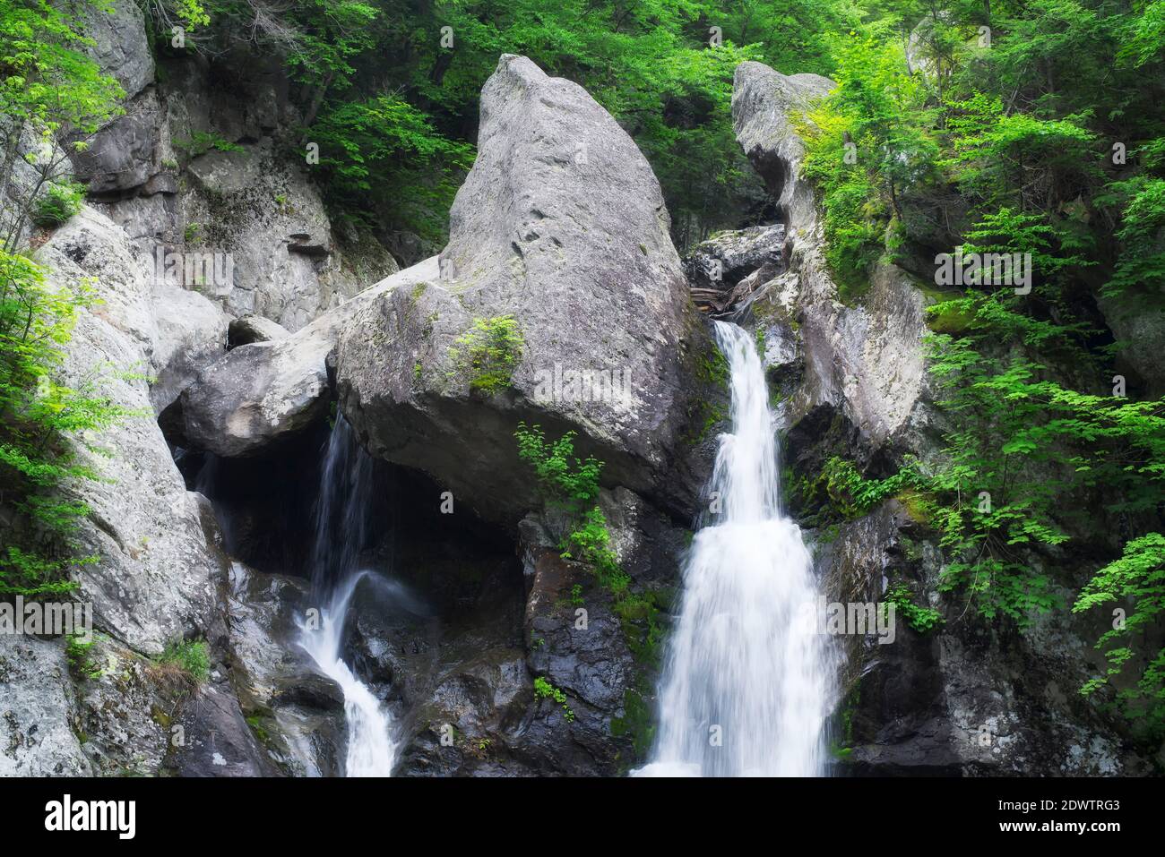 The iconic Bash Bish Falls in the small village of Copake Falls New