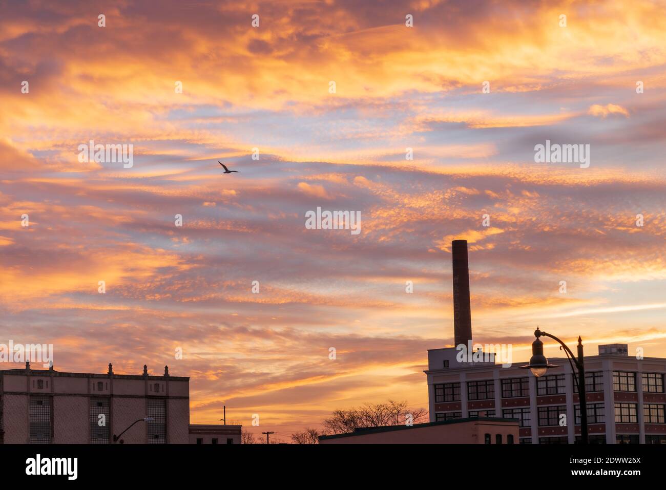 Erie, Pennsylvania skyline and sunrise Stock Photo Alamy