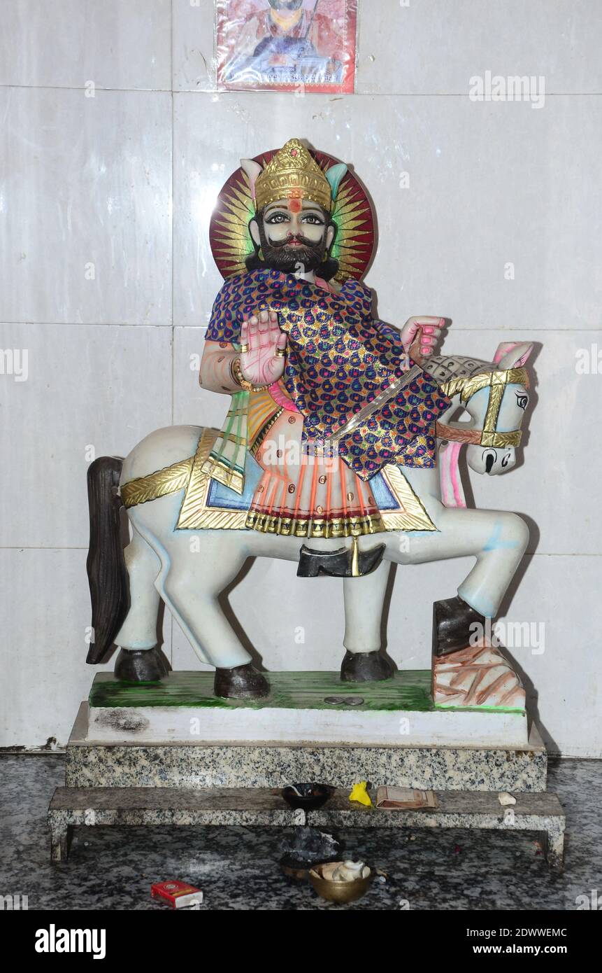 Beautiful View Of The Idol Of Rajasthan s Folk God Baba Ramdev Ji 