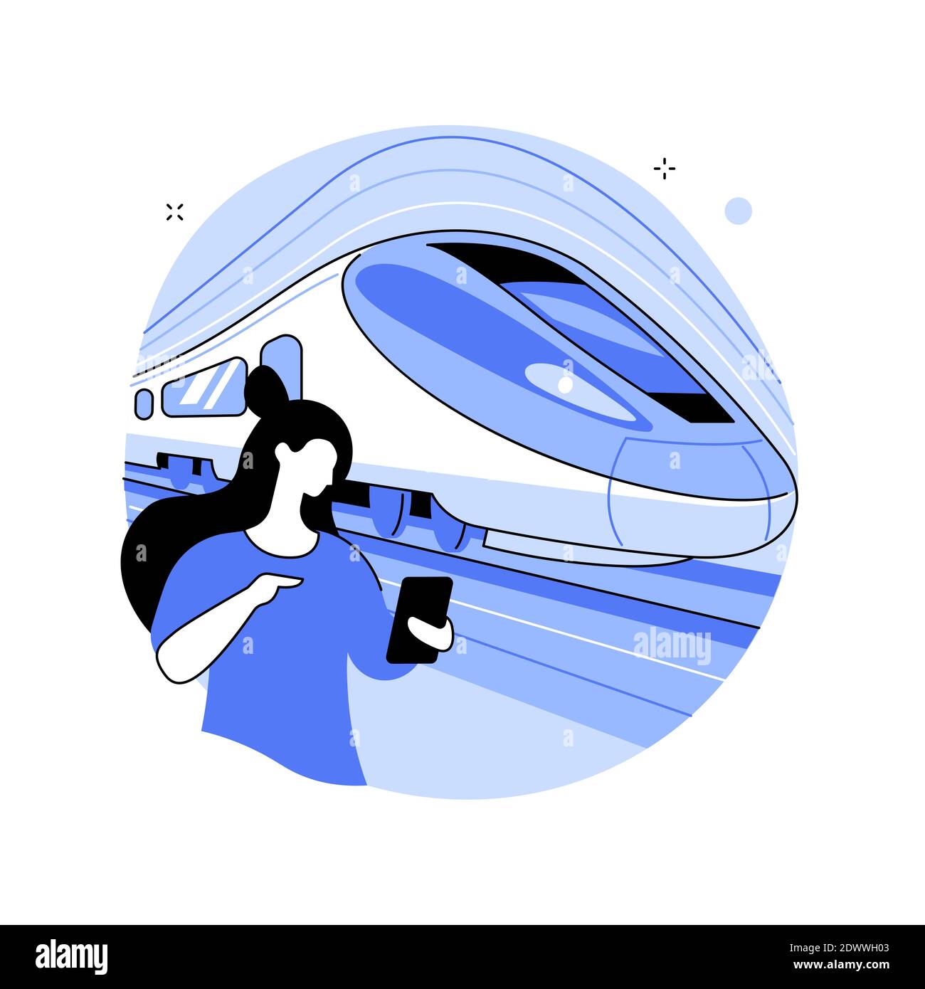 High-speed transport abstract concept vector illustration Stock Vector ...