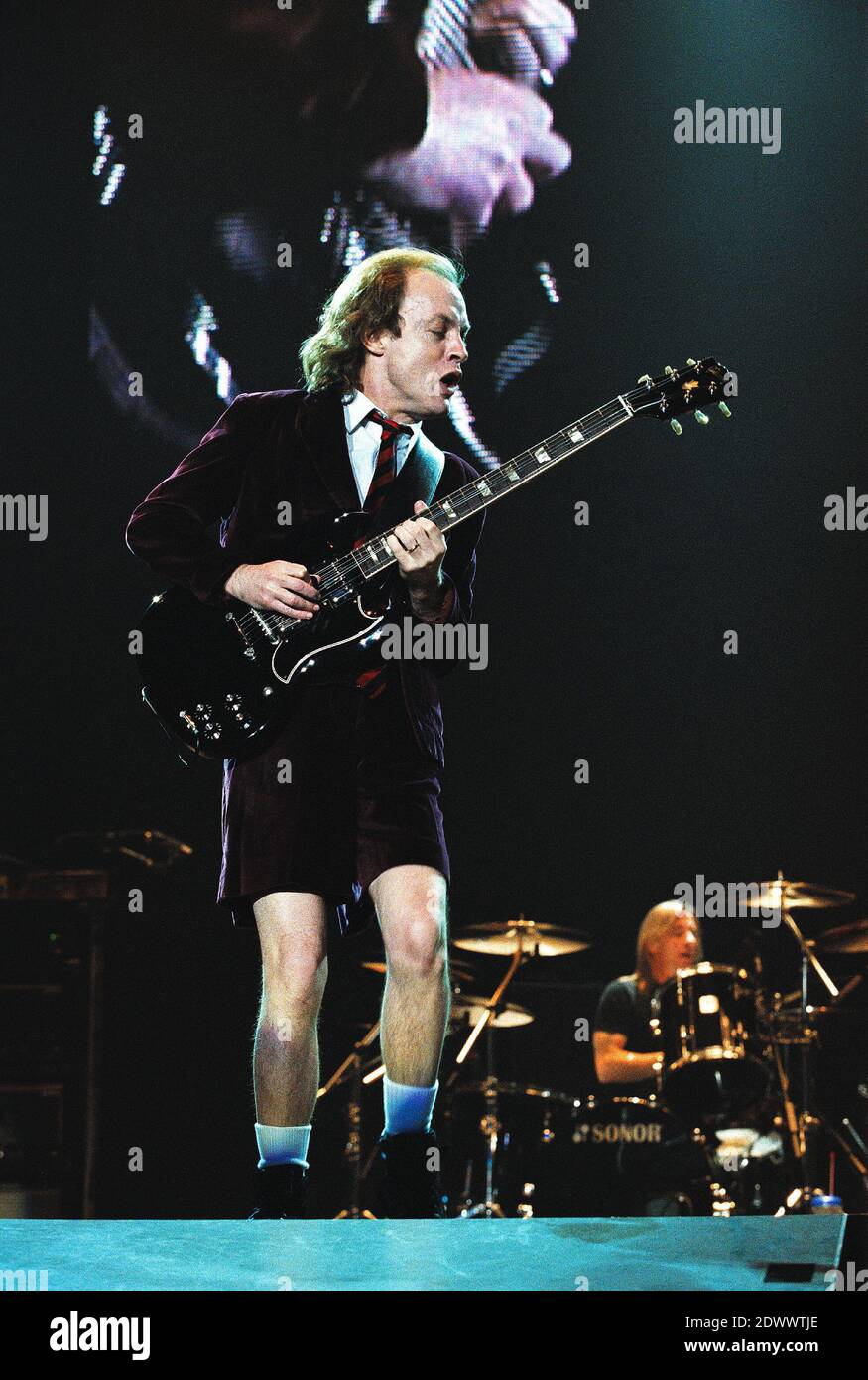 AC/DC in concert at the Birmingham NEC, UK. 28th November 2000 Stock Photo