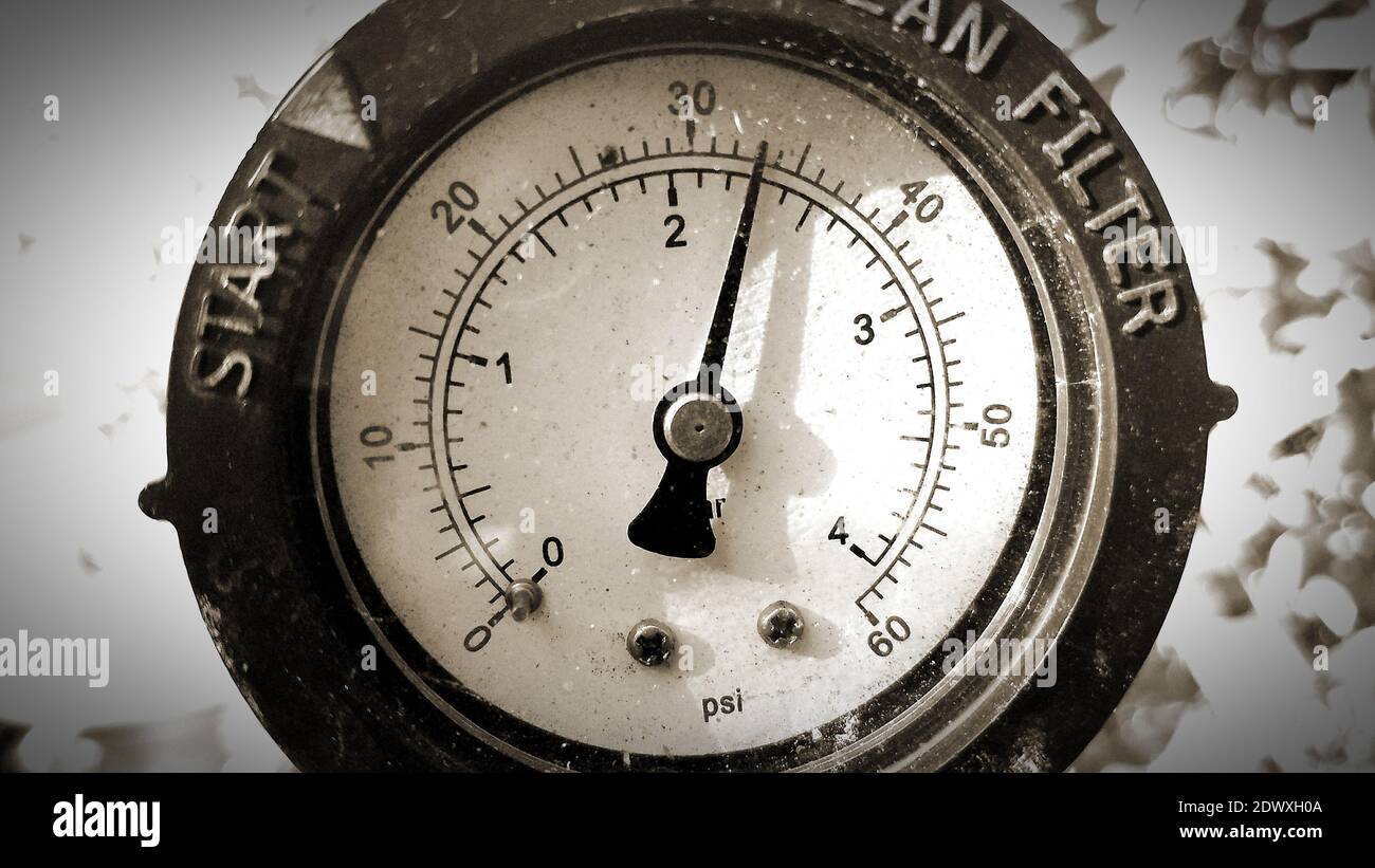 Closeup Of Gauge Stock Photo Alamy