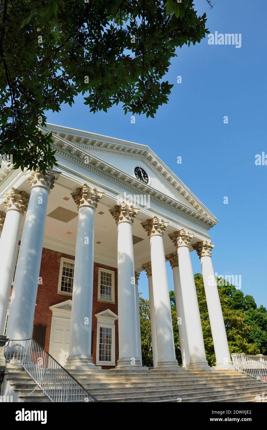 The Rotunda, University of Virginia. Charlottesville, VA, USA Stock