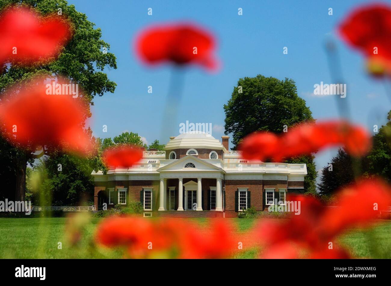 West Lawn & Garden at Monticello, Home of Thomas Jefferson