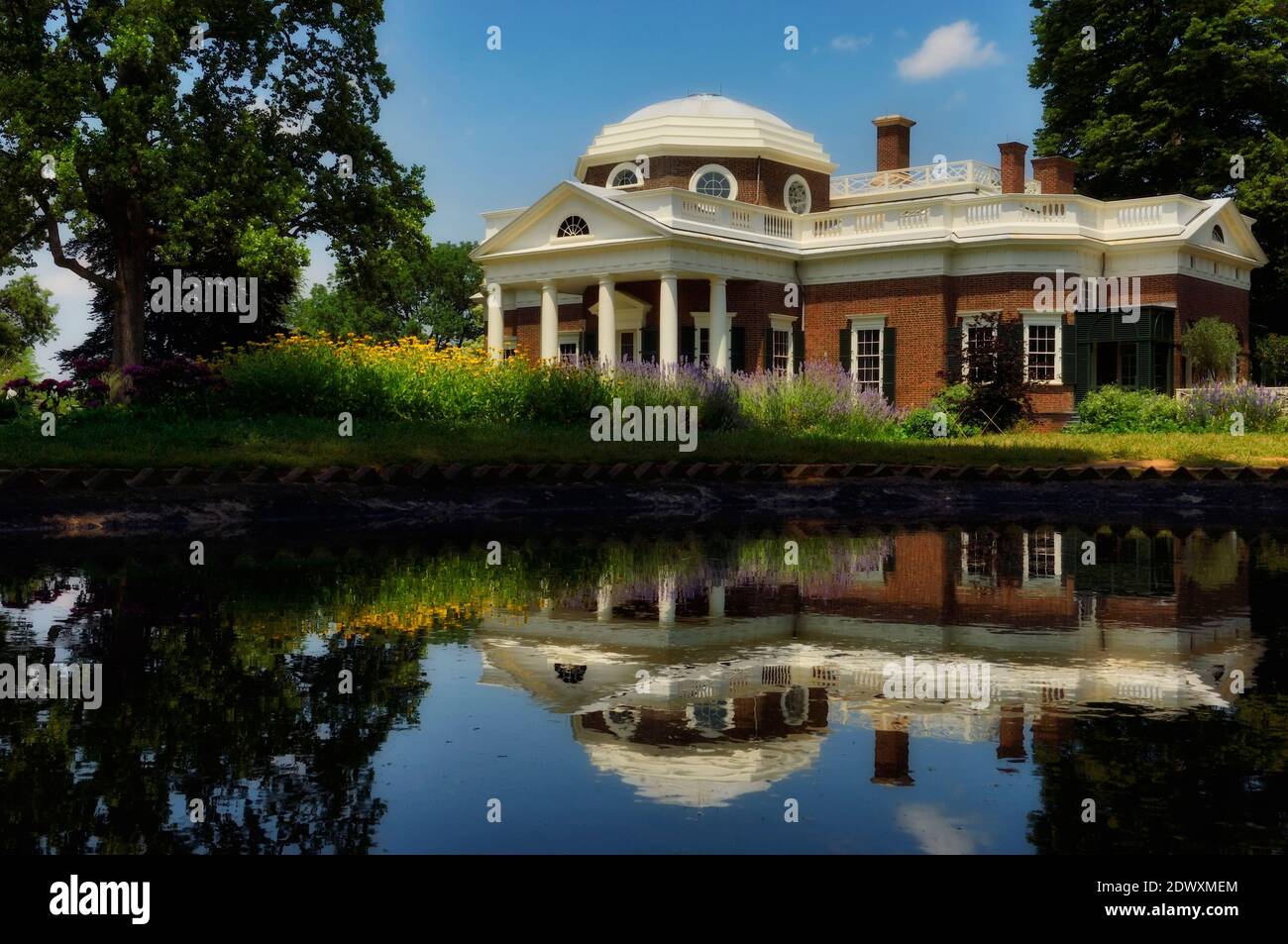 Monticello, Home of Thomas Jefferson. Charlottesville. VA. USA Stock