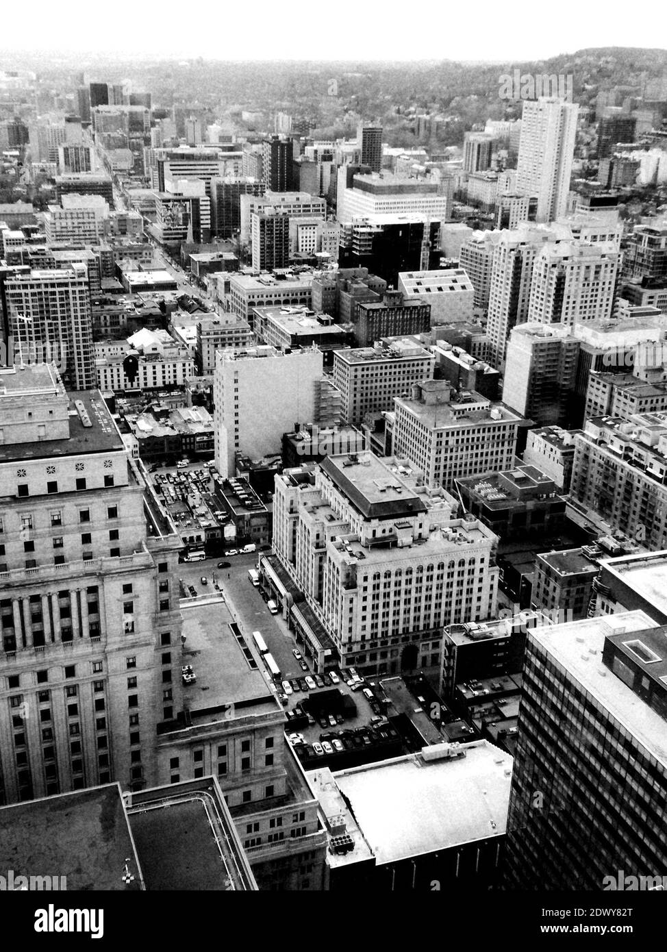 Montreal tall buildings Black and White Stock Photos & Images - Alamy