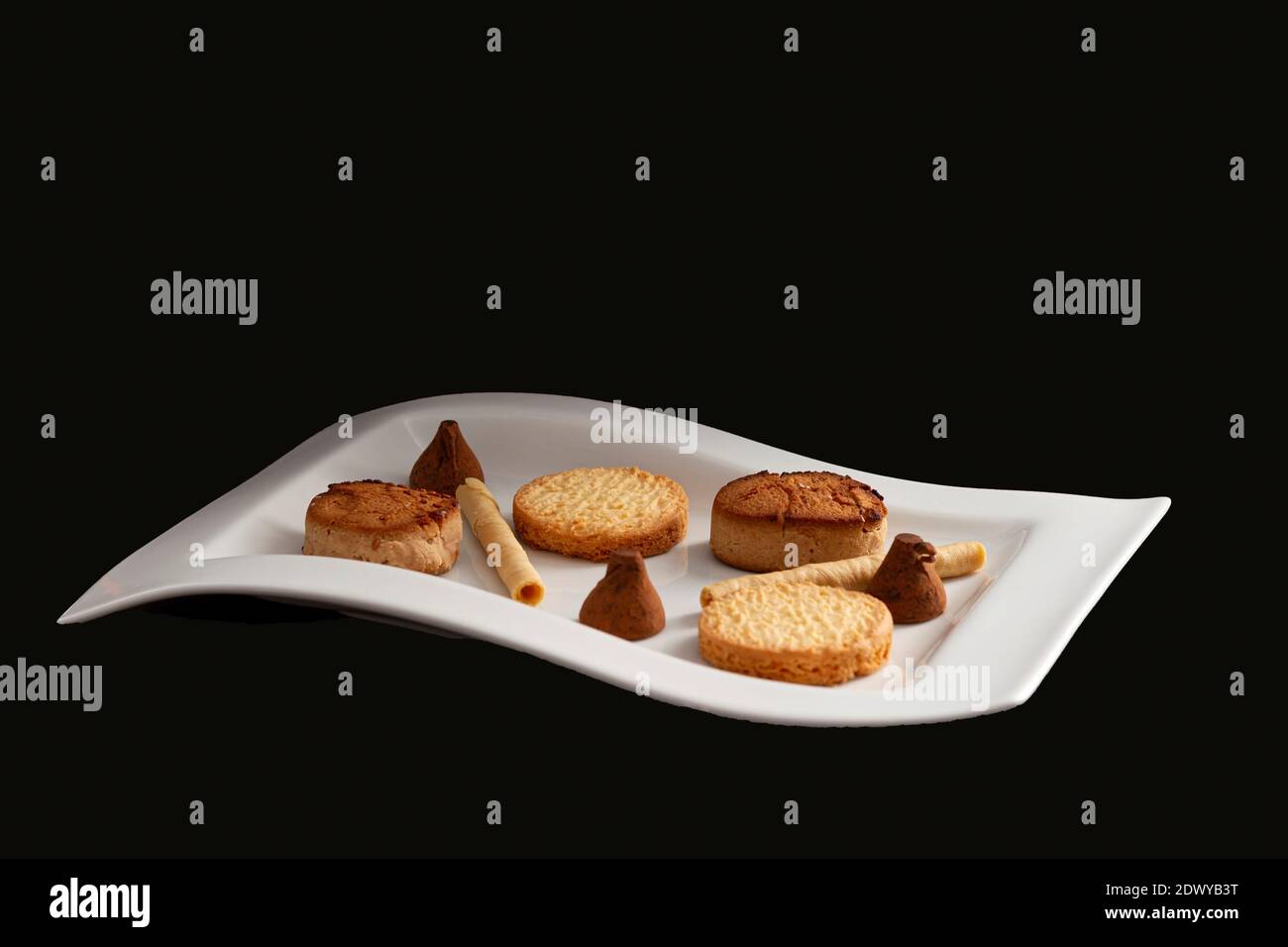 Assortment of Spanish Christmas sweets made up of polvorones, chocolate