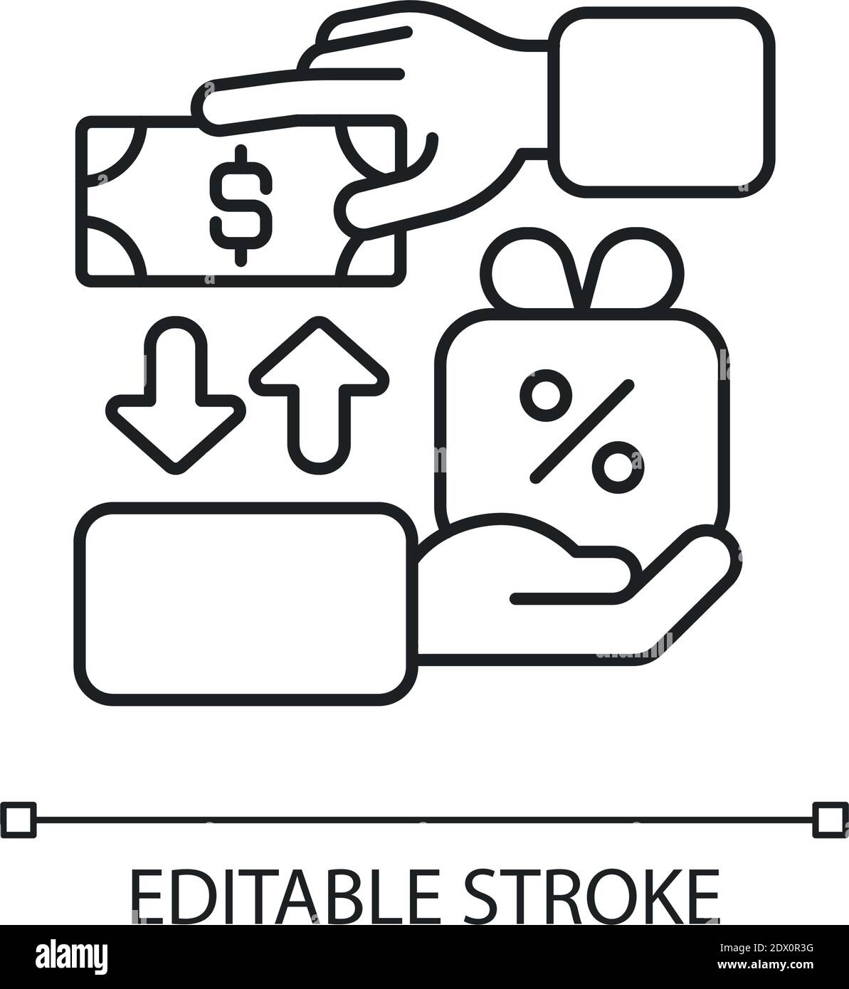 Freebie marketing linear icon Stock Vector Image & Art - Alamy