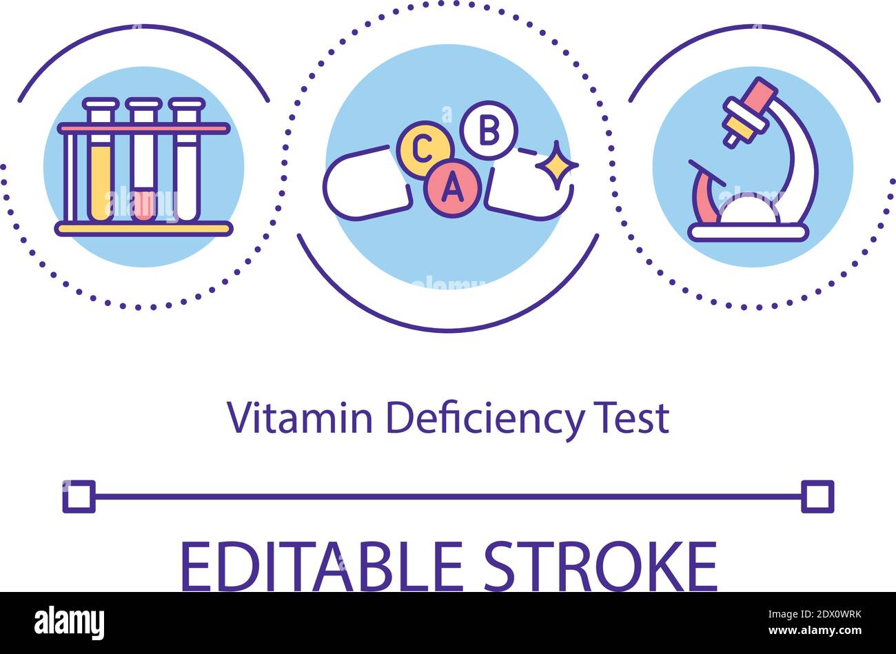 Vitamin deficiency test concept icon Stock Vector Image & Art Alamy