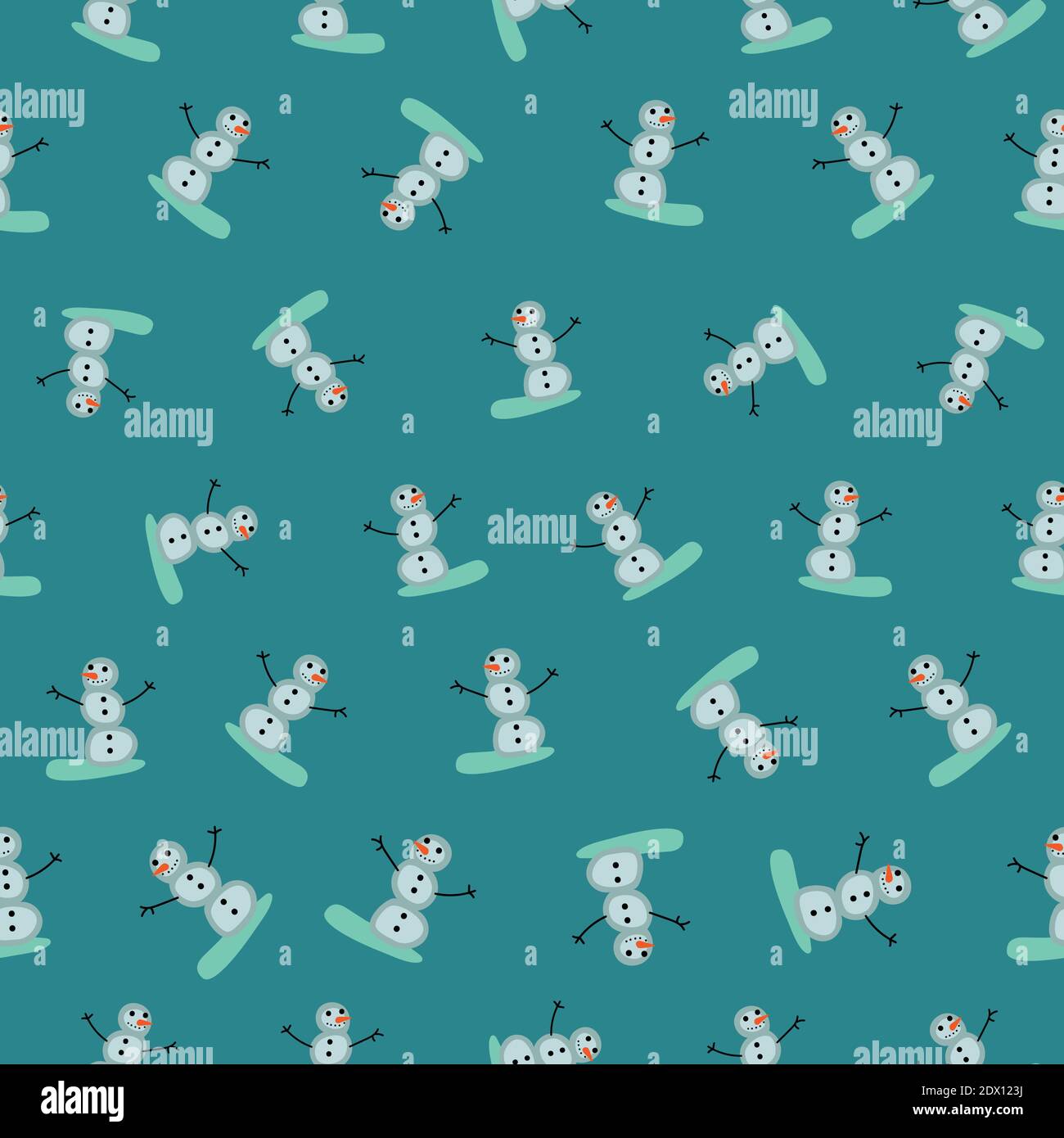 snowman characters seamless vector pattern Stock Vector Image & Art - Alamy