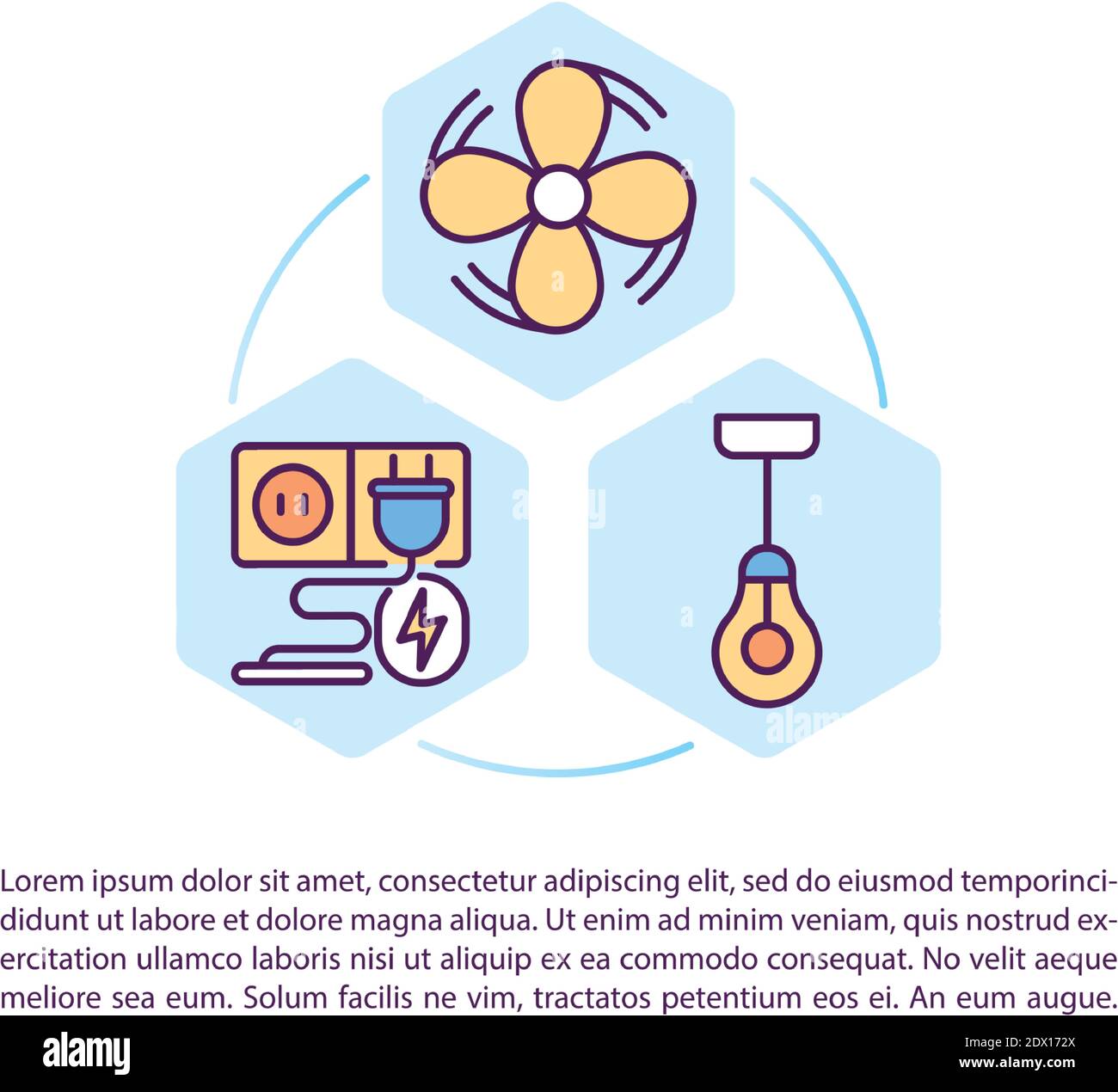 Ergonomics concept icon with text Stock Vector