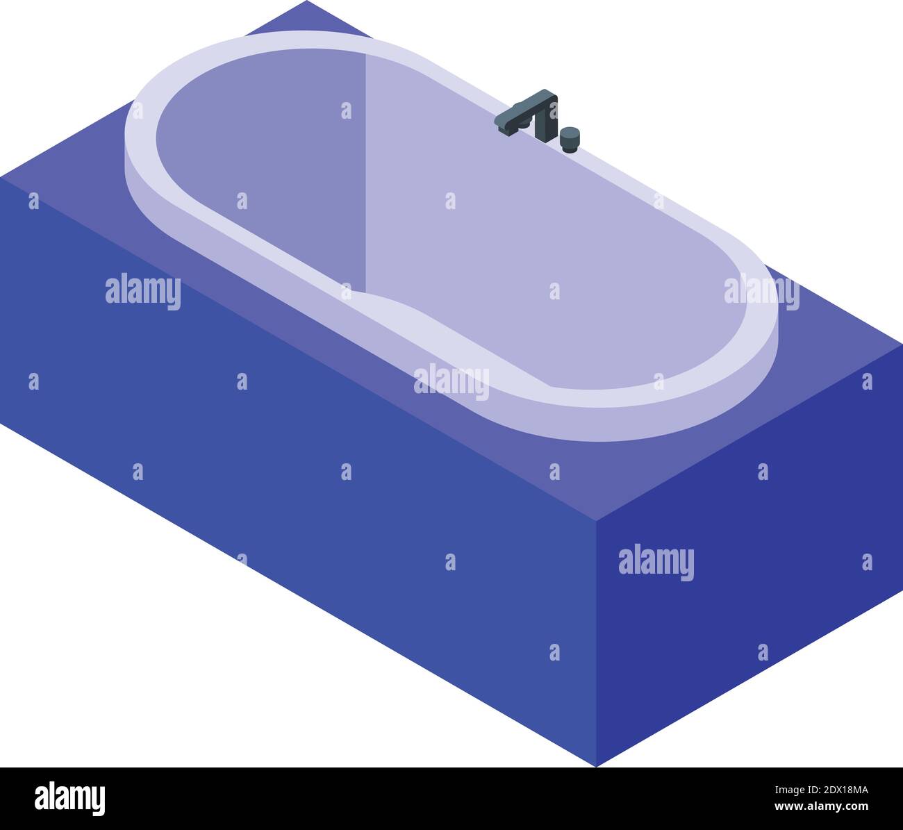 Modern bathtub icon. Isometric of modern bathtub vector icon for web ...