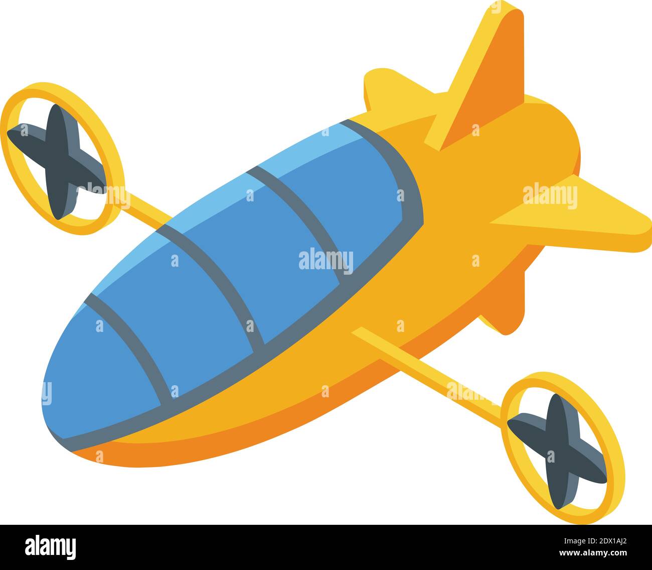 Diving bathyscaphe icon. Isometric of diving bathyscaphe vector icon ...