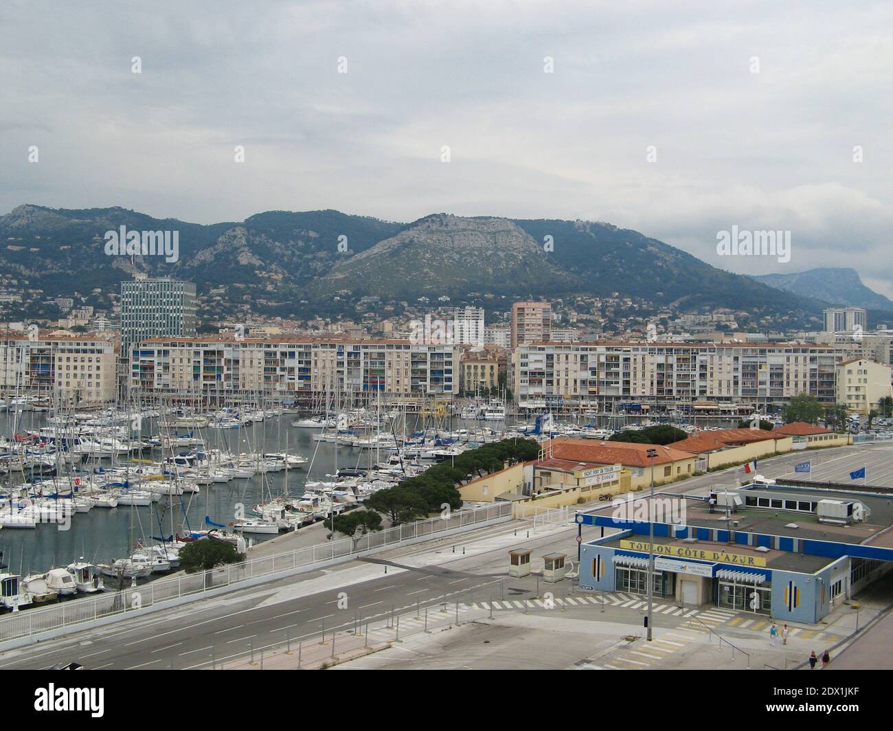 Cruise and Ferry Terminal in Toulon Port on the french riviera South of