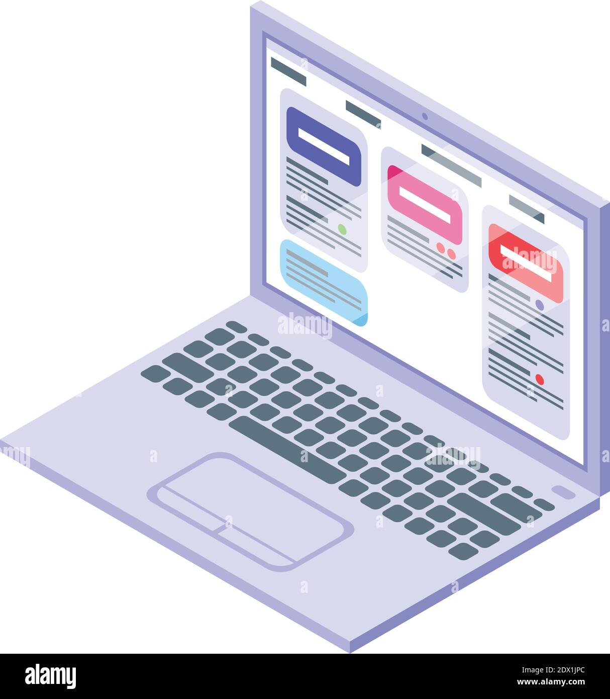 Laptop assignment icon. Isometric of laptop assignment vector icon for ...