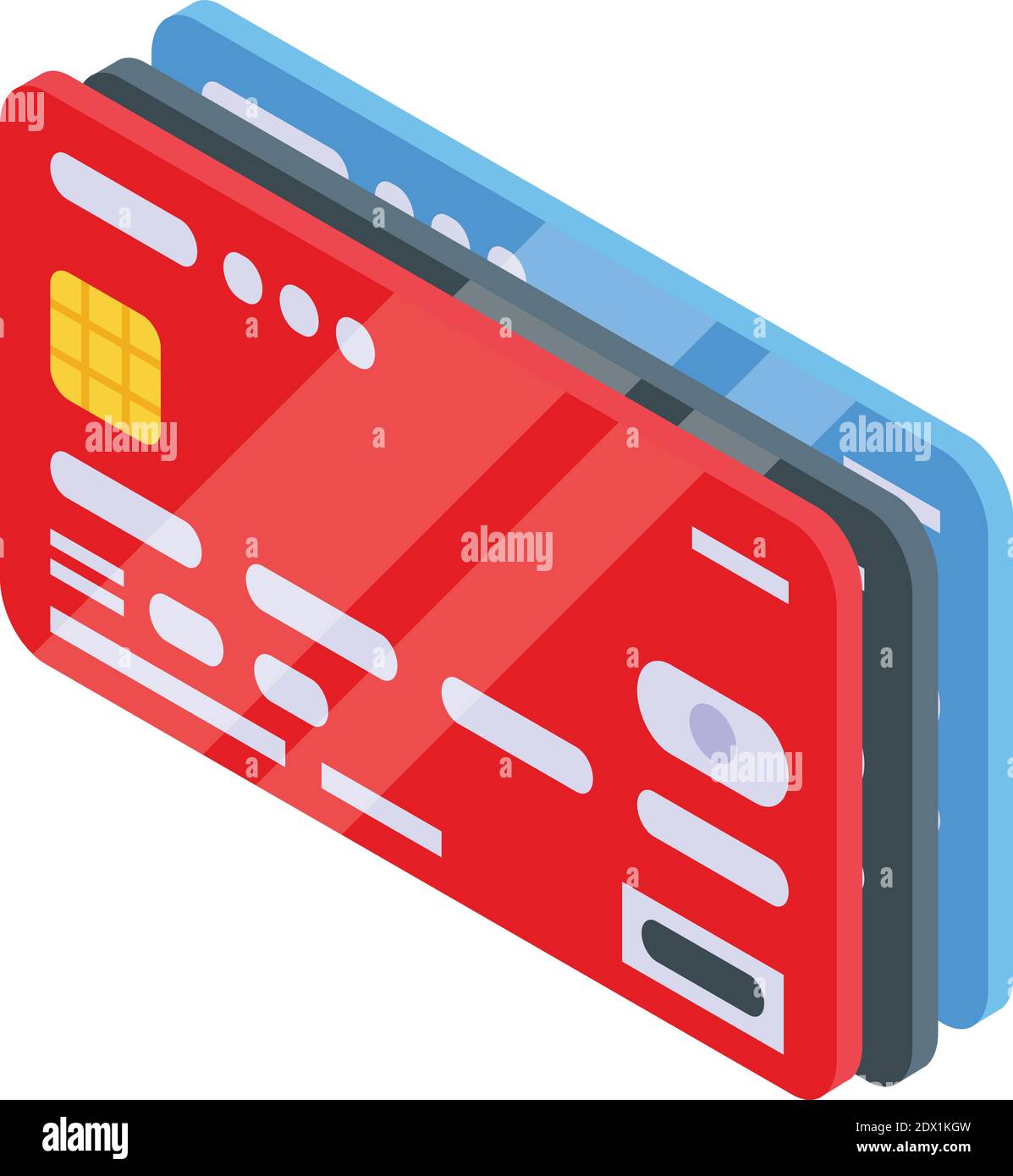 Monetization credit card icon. Isometric of monetization credit card ...