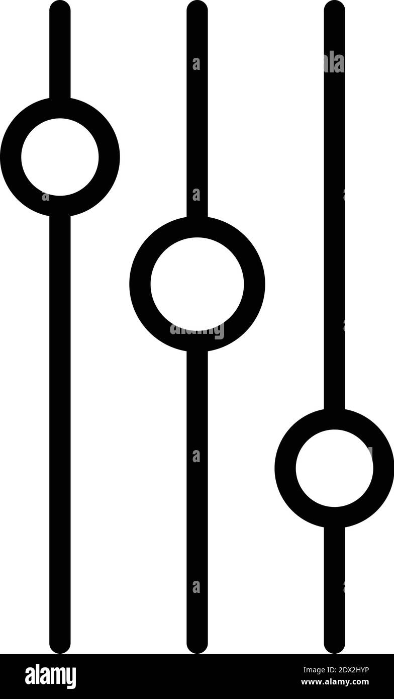 Round control buttons icon. Outline round control buttons vector icon ...