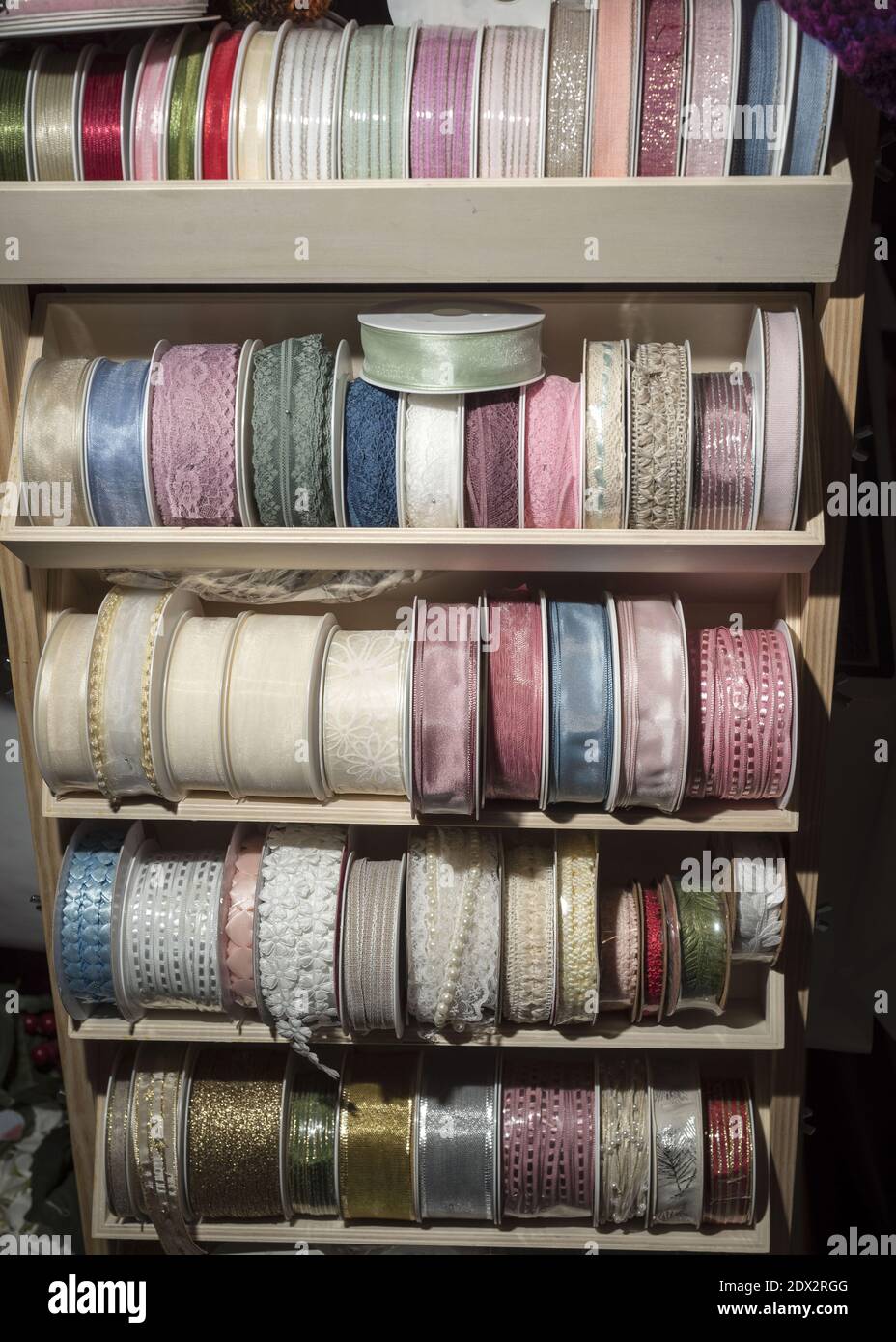 Ribbons on spools hi-res stock photography and images - Alamy
