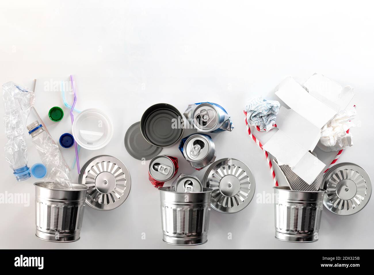 Waste management and disposal, recycling of renewable materials and trash segregation conceptual