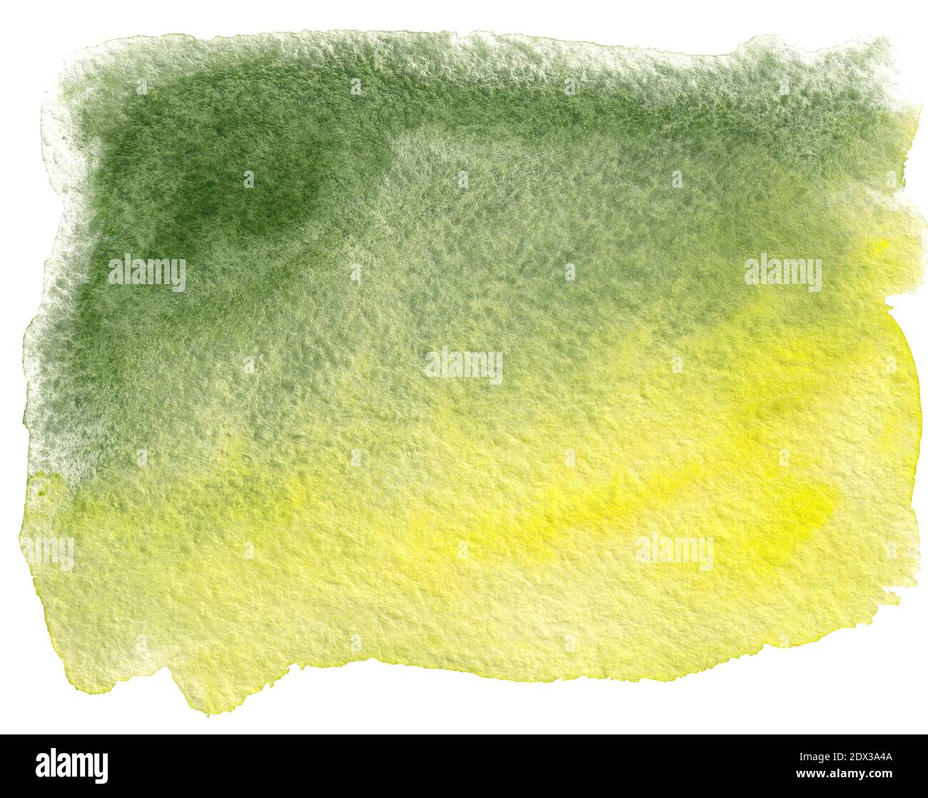 Abstract hand drawn watercolor background. Green and yellow ...