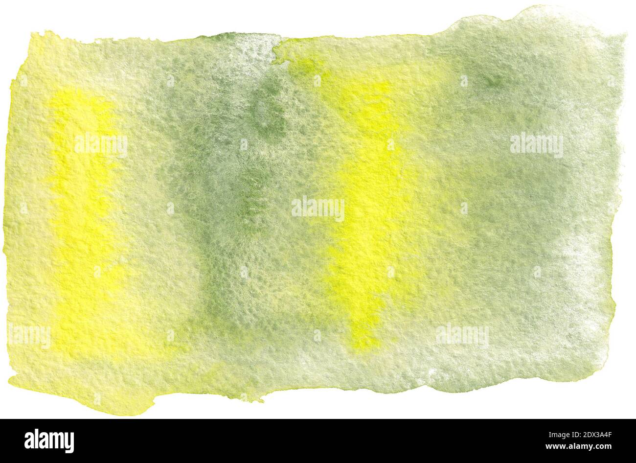 Abstract hand drawn watercolor background. Green and yellow ...